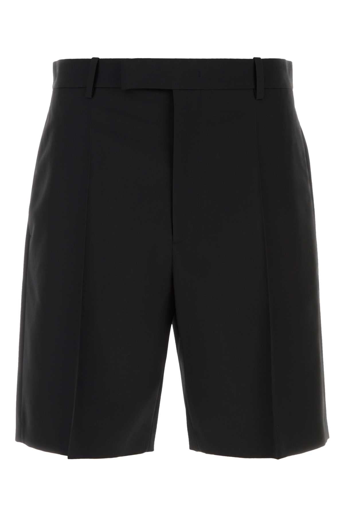 Jil Sander Men Black Wool Bermuda Shorts JIL SANDER