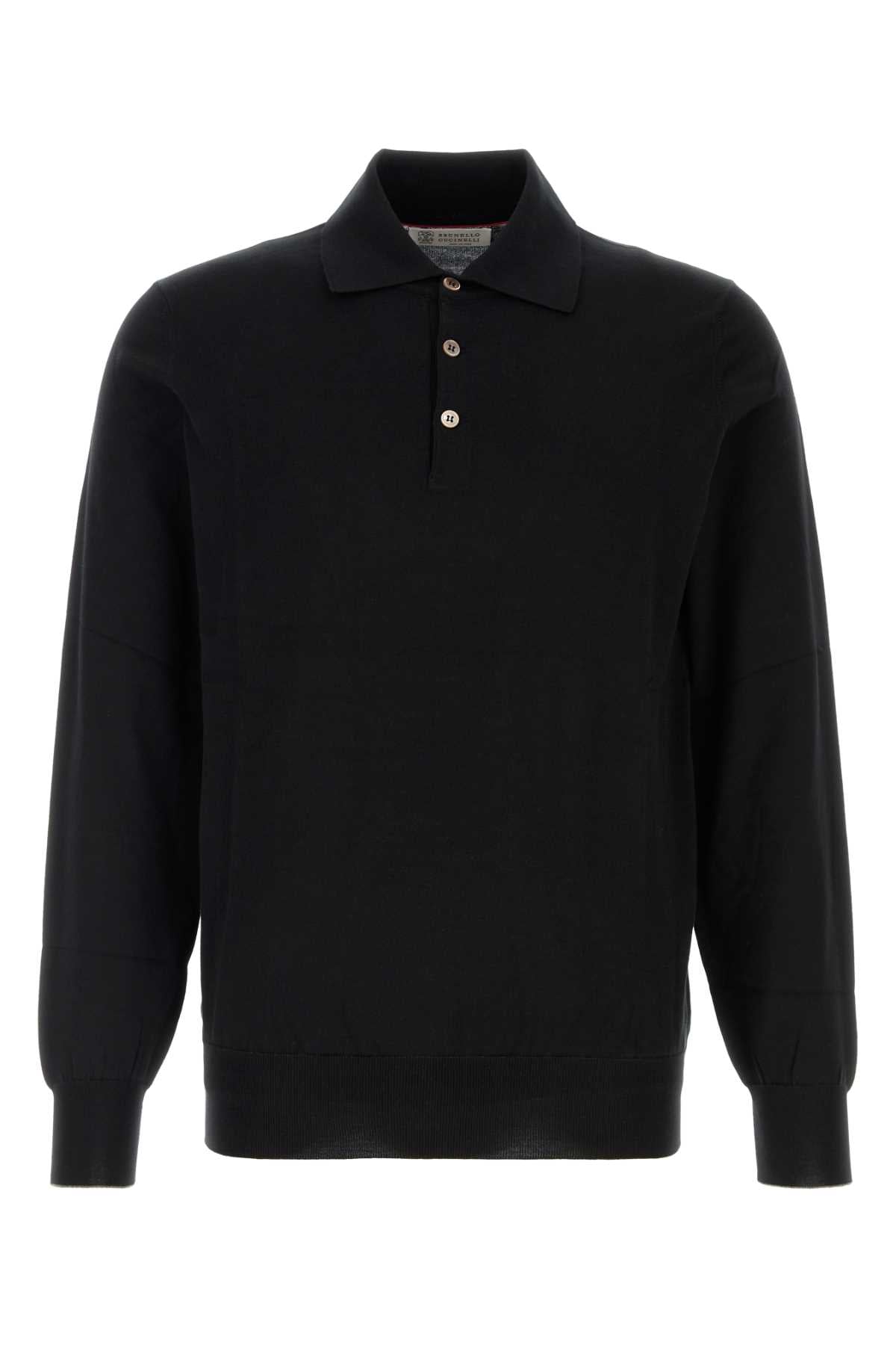 Brunello Cucinelli Men Black Cotton Polo Shirt BRUNELLO CUCINELLI
