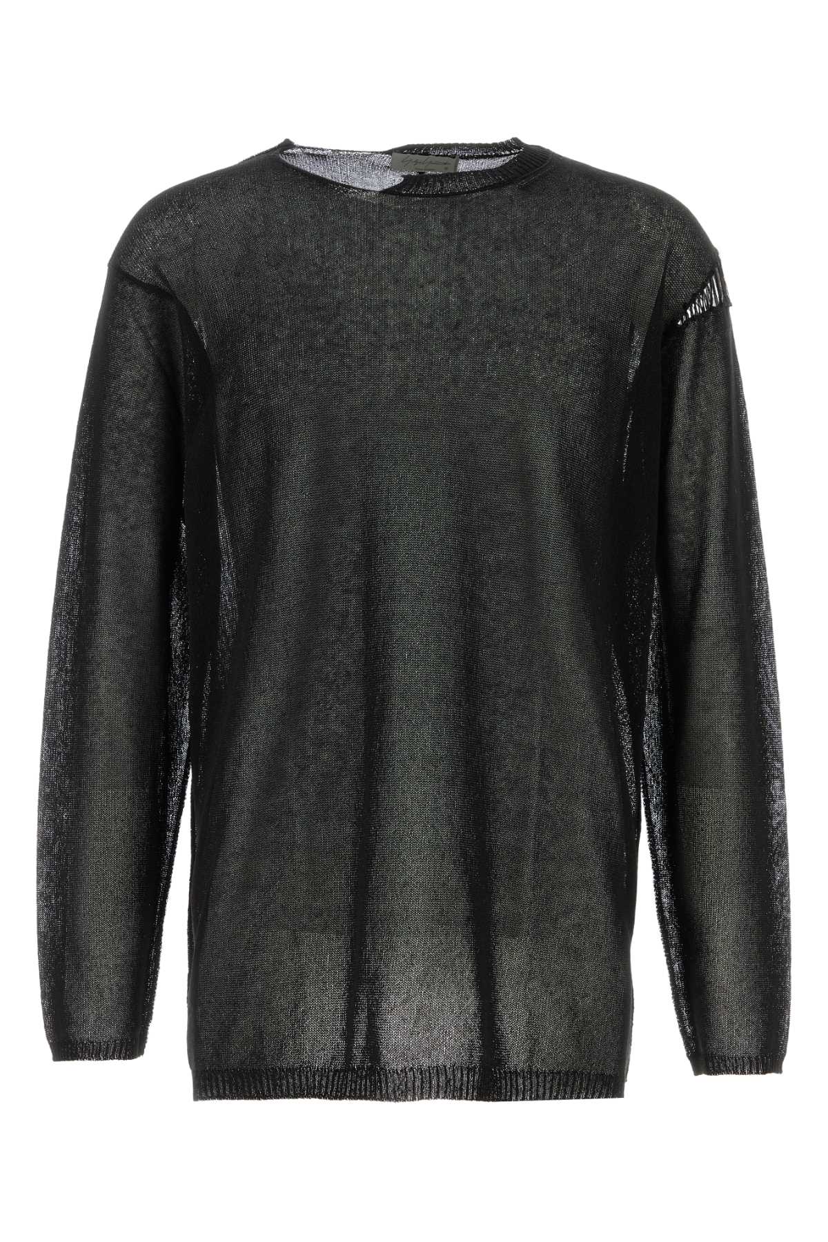 Yohji Yamamoto Men Black Cotton And Polyester Sweater YOHJI YAMAMOTO