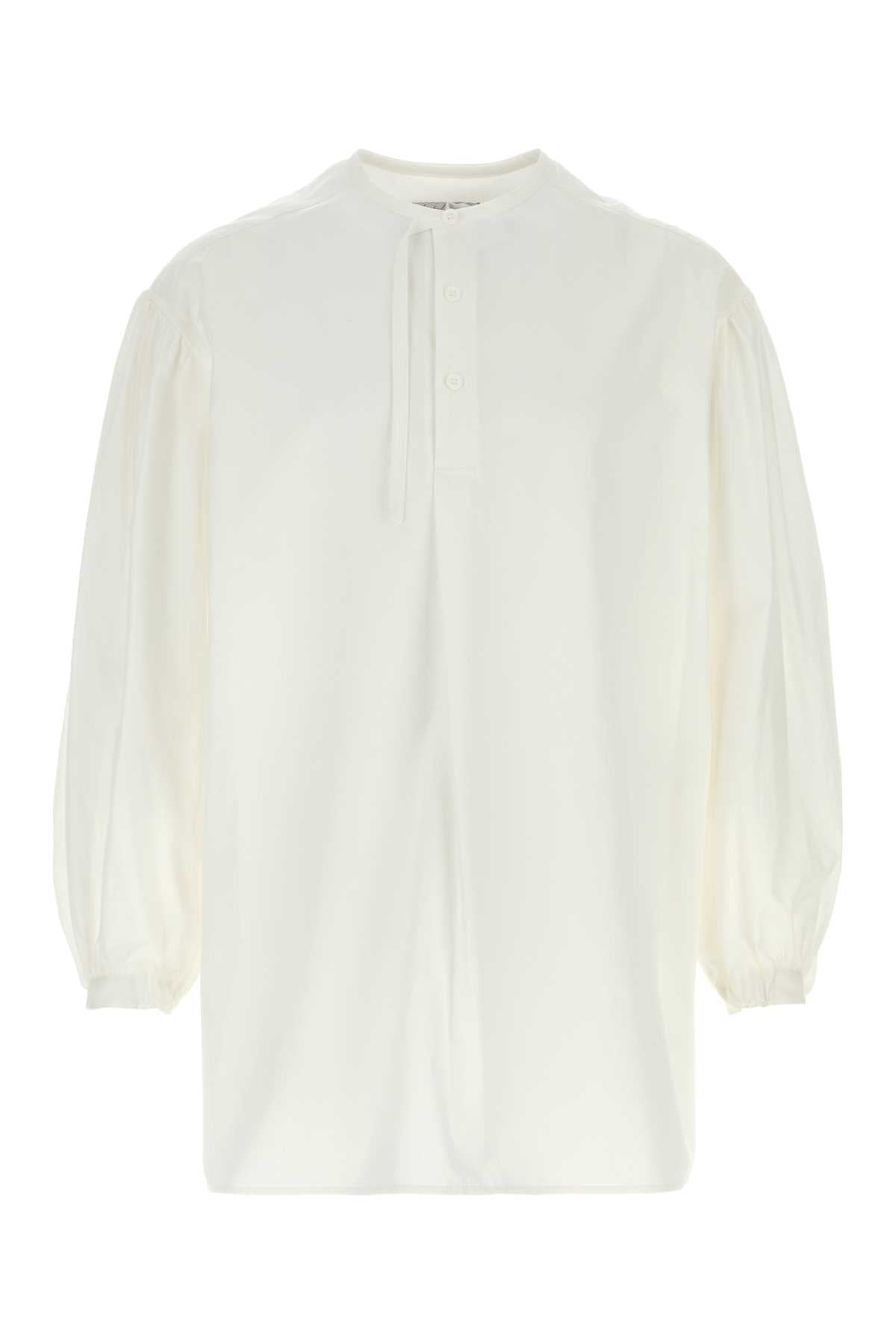 Yohji Yamamoto Men White Poplin Shirt YOHJI YAMAMOTO