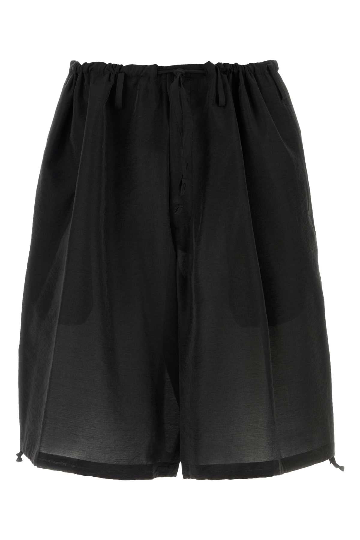 Yohji Yamamoto Men Black Jersey Bermuda Shorts YOHJI YAMAMOTO