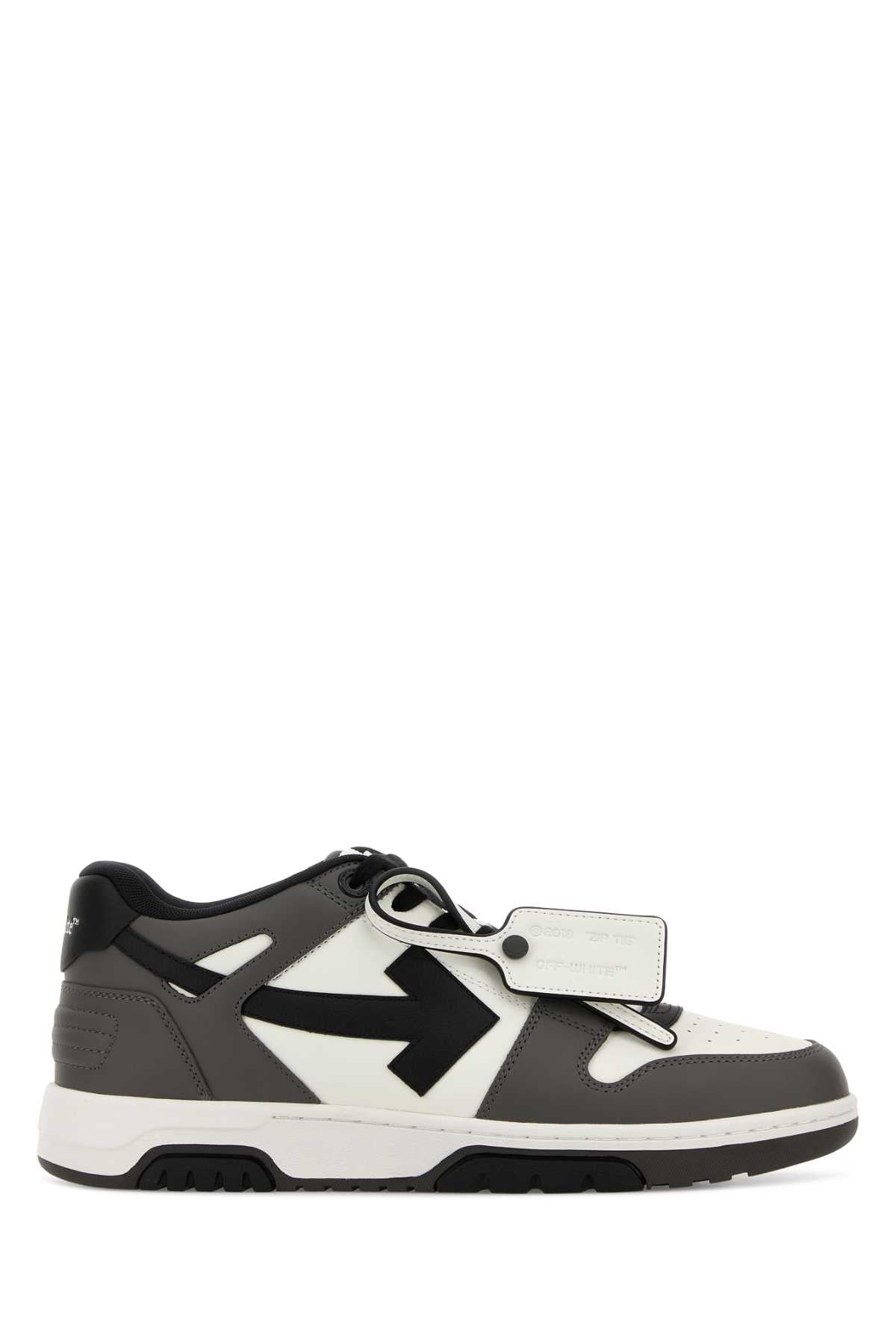 Off White Men Two-Tone Leather Out Of Office Sneakers OFF-WHITE
