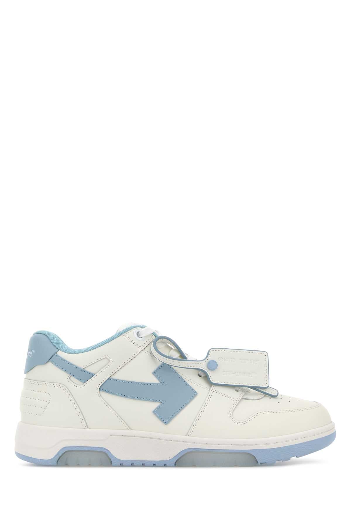 Off White Men White Leather Out Of Office Sneakers OFF-WHITE