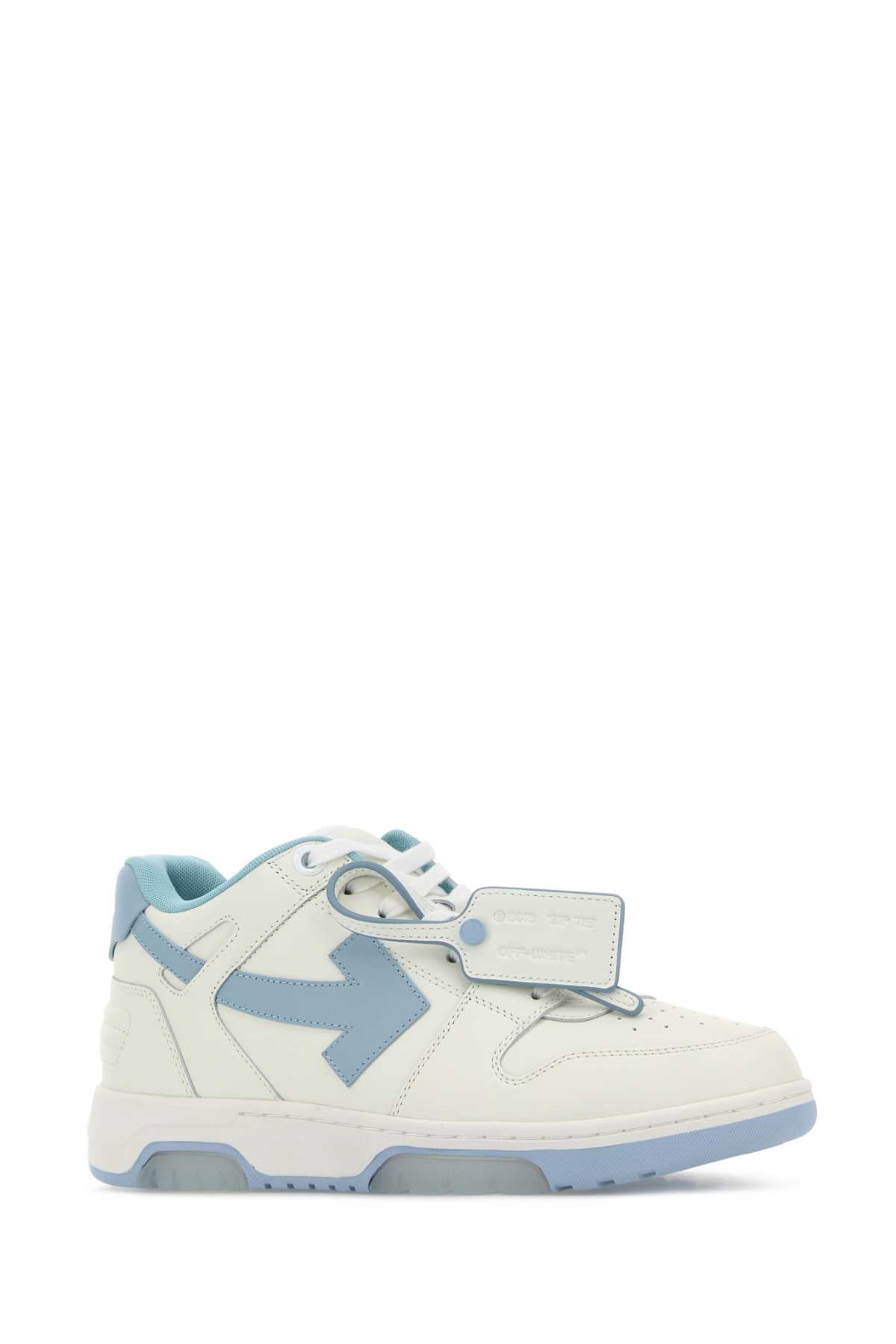 Off White Men White Leather Out Of Office Sneakers OFF-WHITE