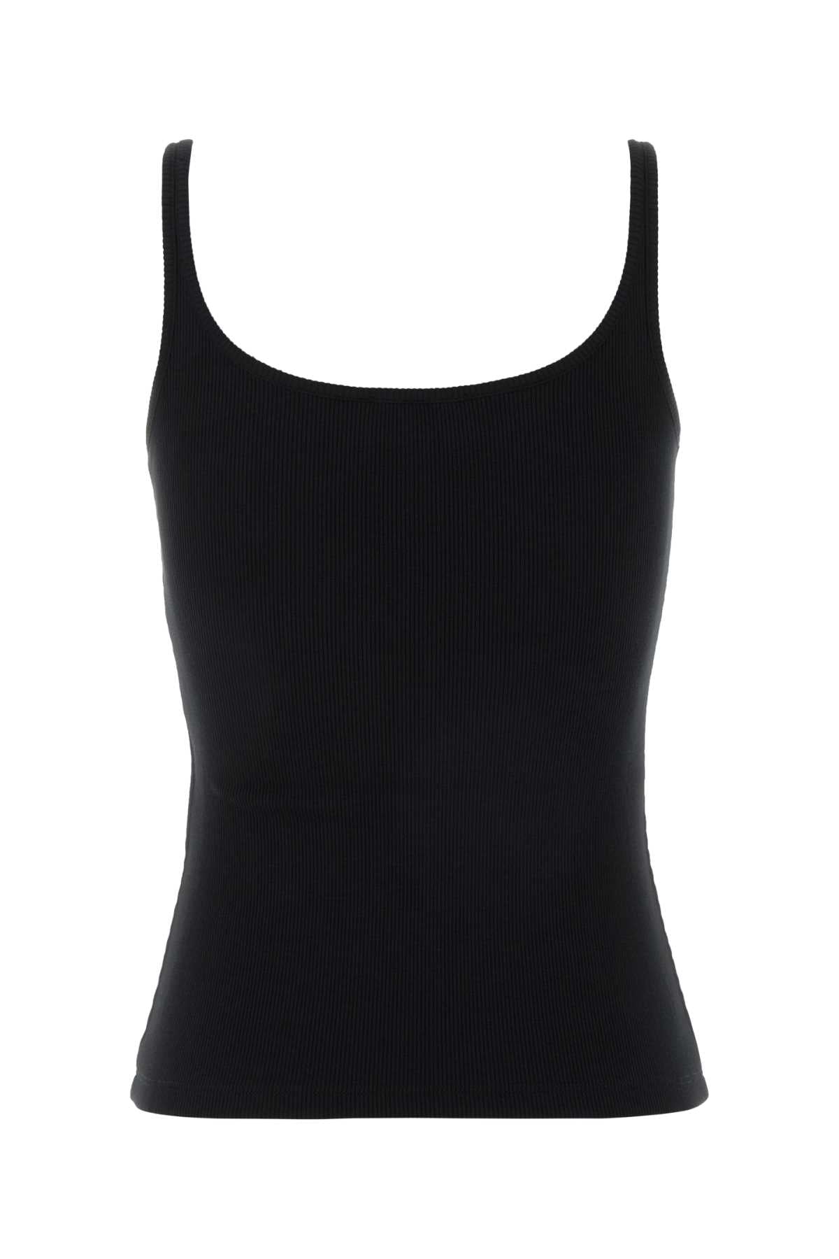 Off White Women Black Stretch Cotton Tank Top OFF-WHITE