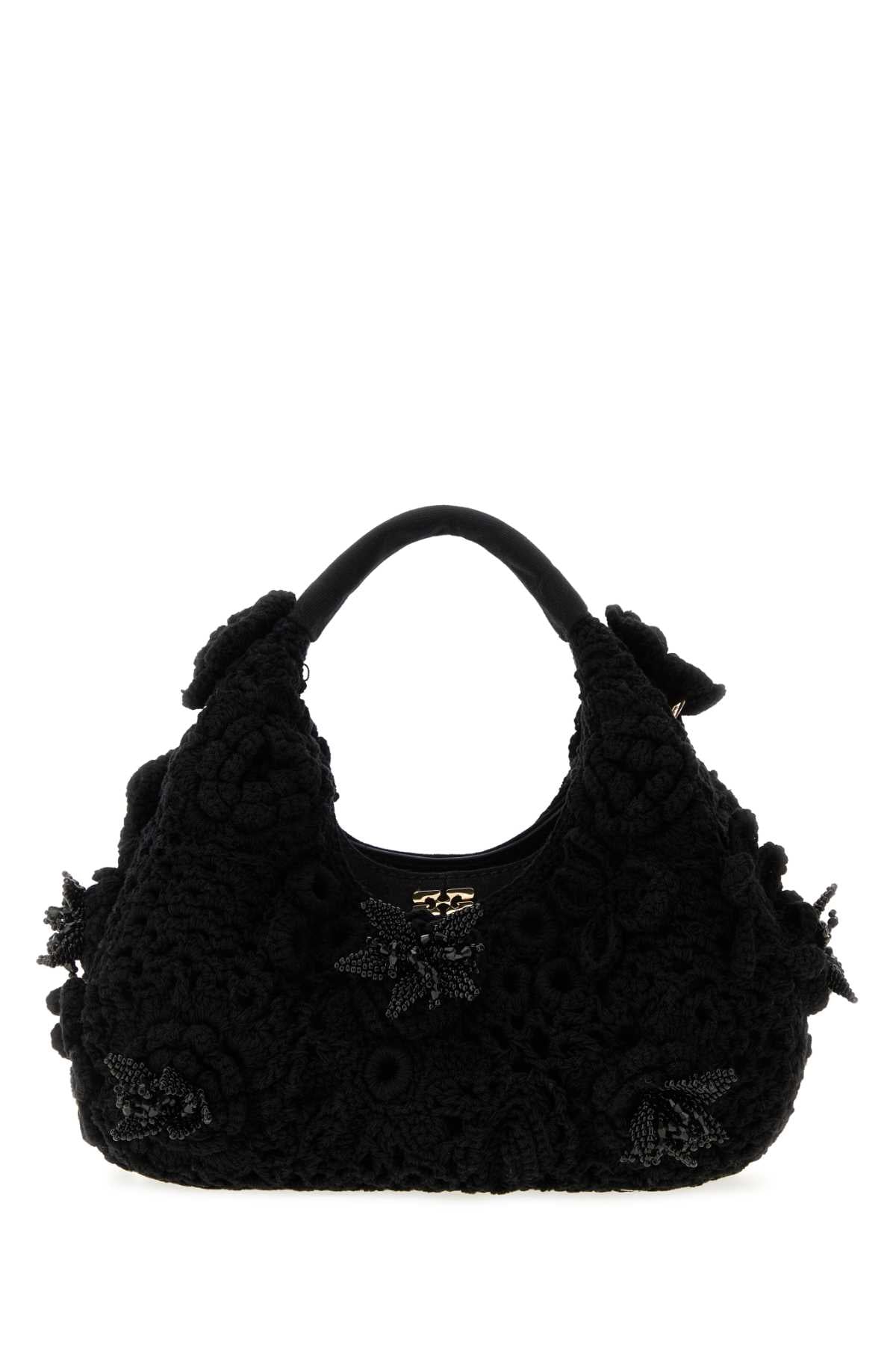 Ganni Women Black Crochet Handbag GANNI