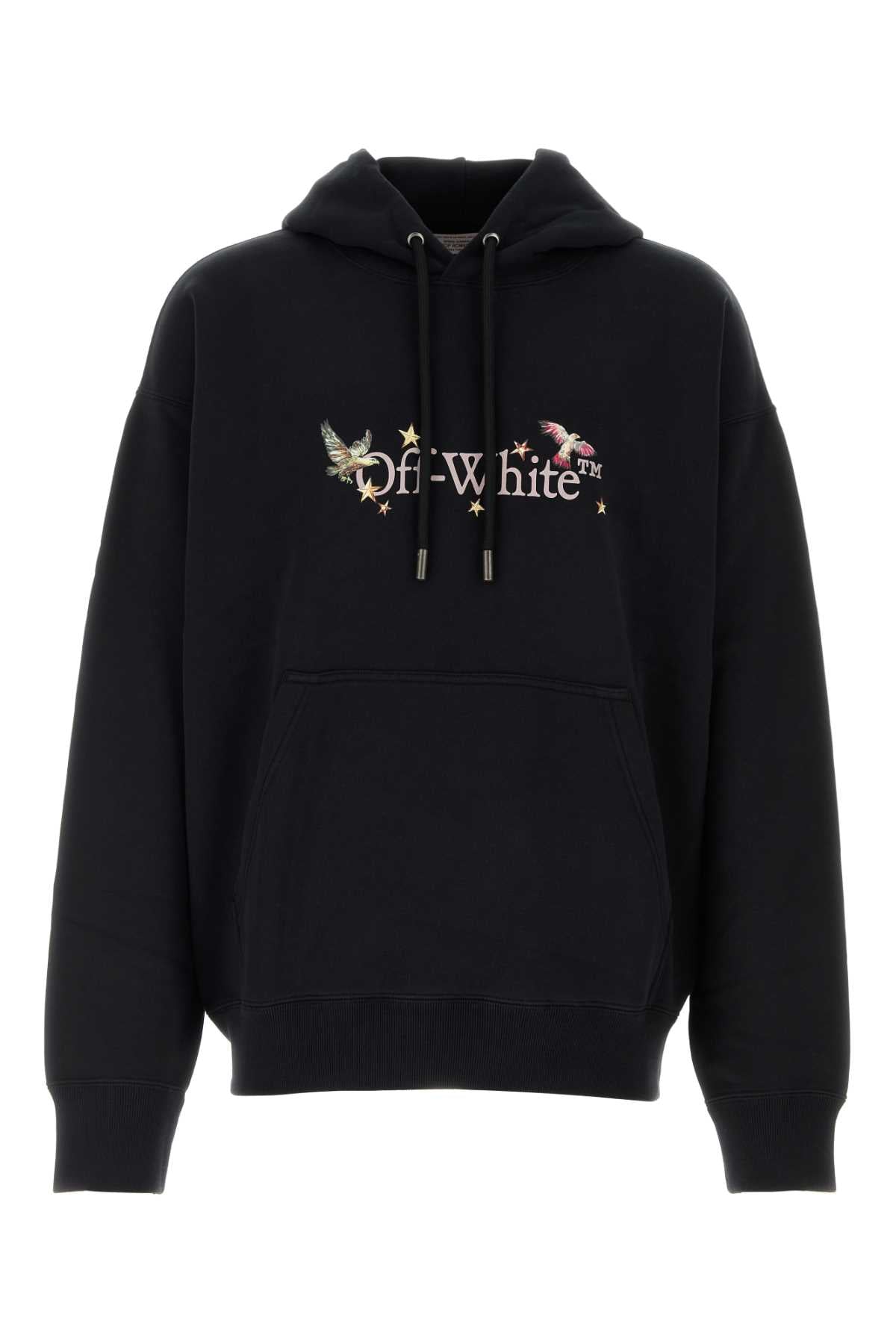 Off White Men Black Cotton Oversize Sweatshirt OFF-WHITE