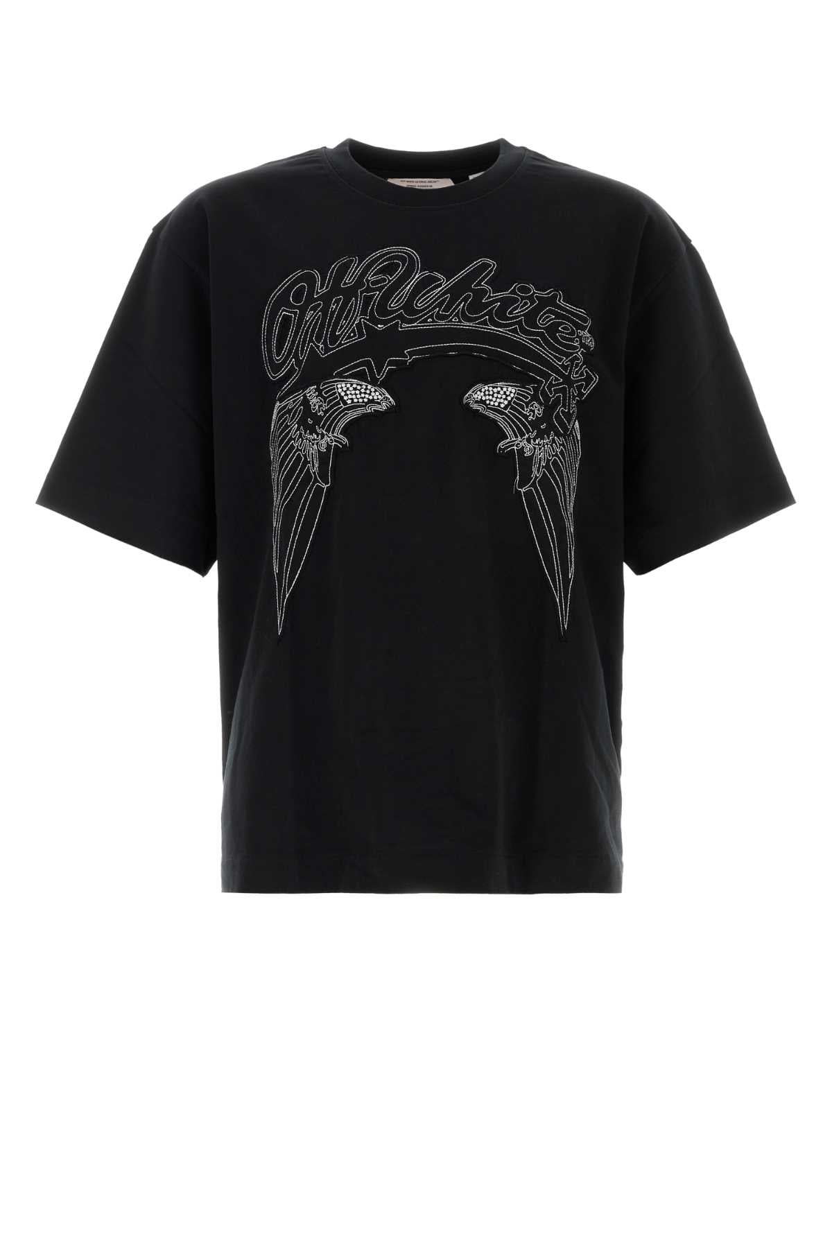 Off White Men Black Cotton Oversize T-Shirt OFF-WHITE