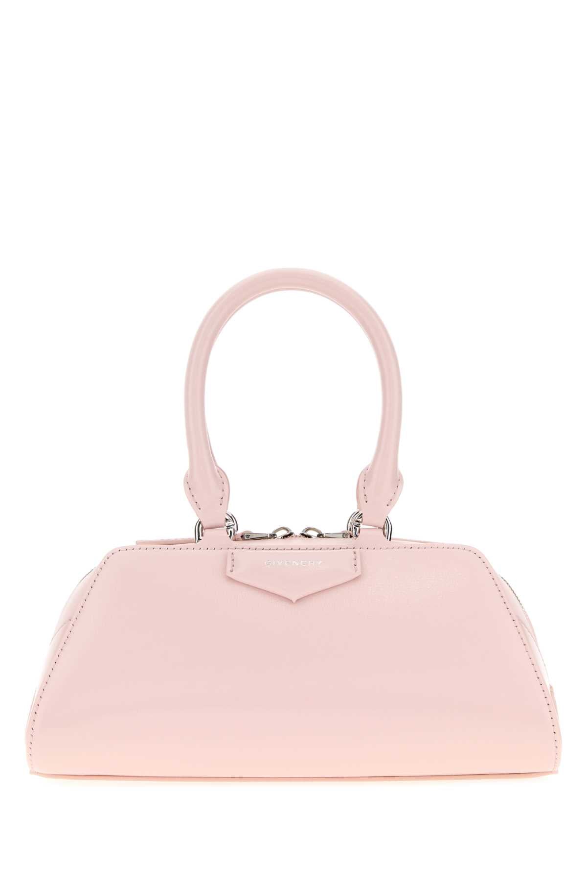 Givenchy Women Pastel Pink Leather Mini Antigona East-West Handbag GIVENCHY