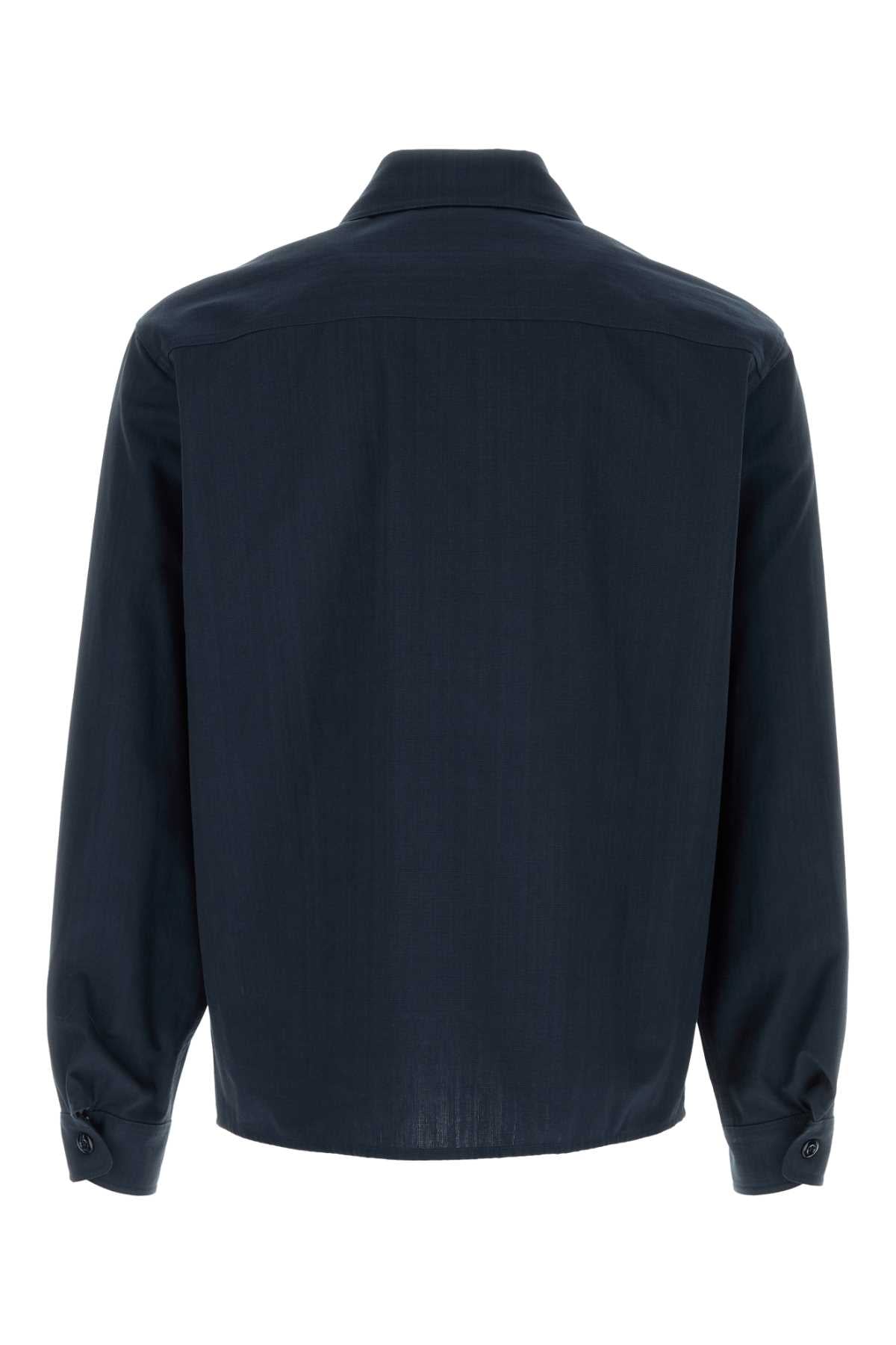 Kenzo Men Navy Blue Cotton Shirt KENZO