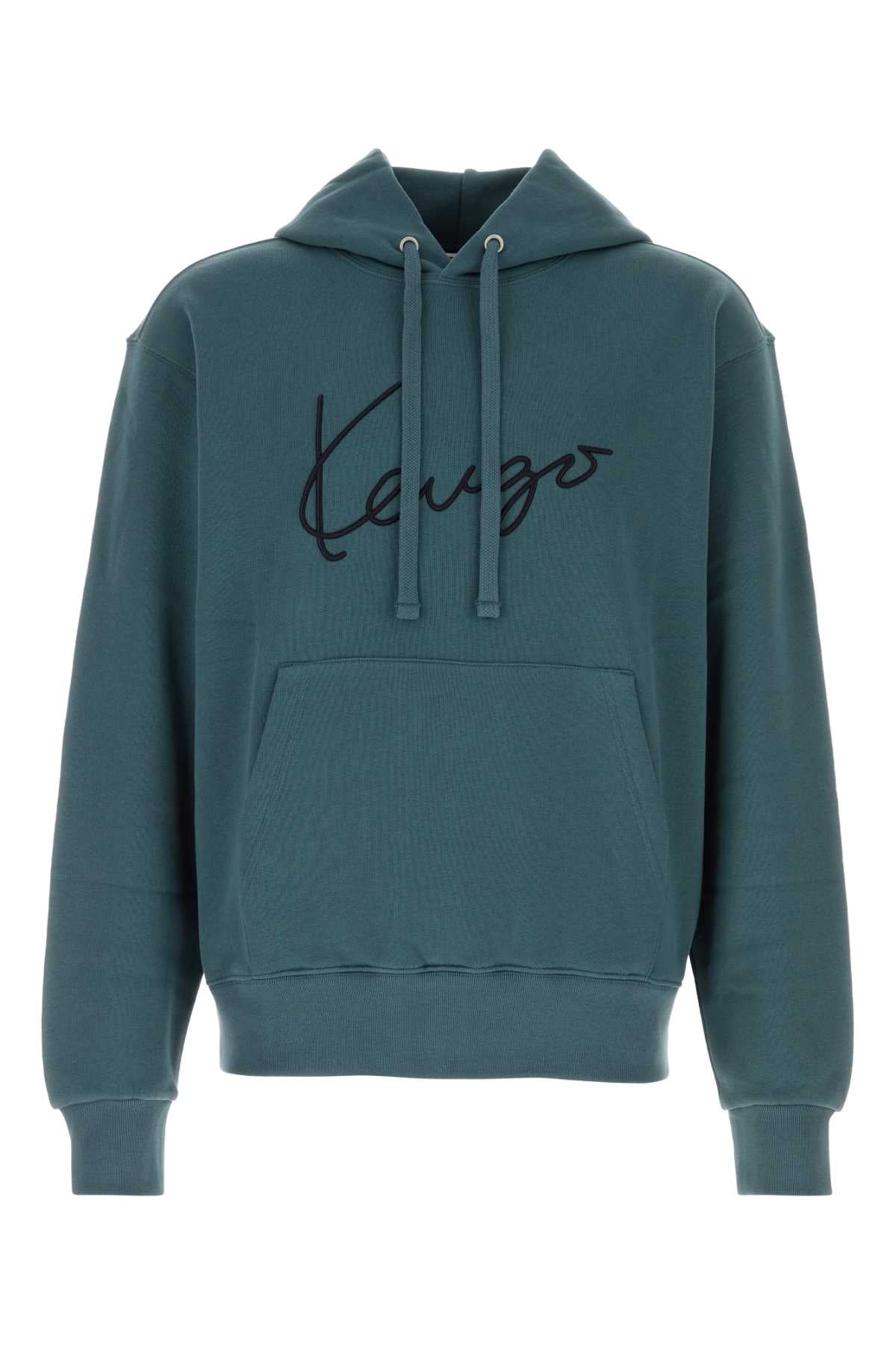 Kenzo Men Petrol Blue Cotton Sweatshirt KENZO