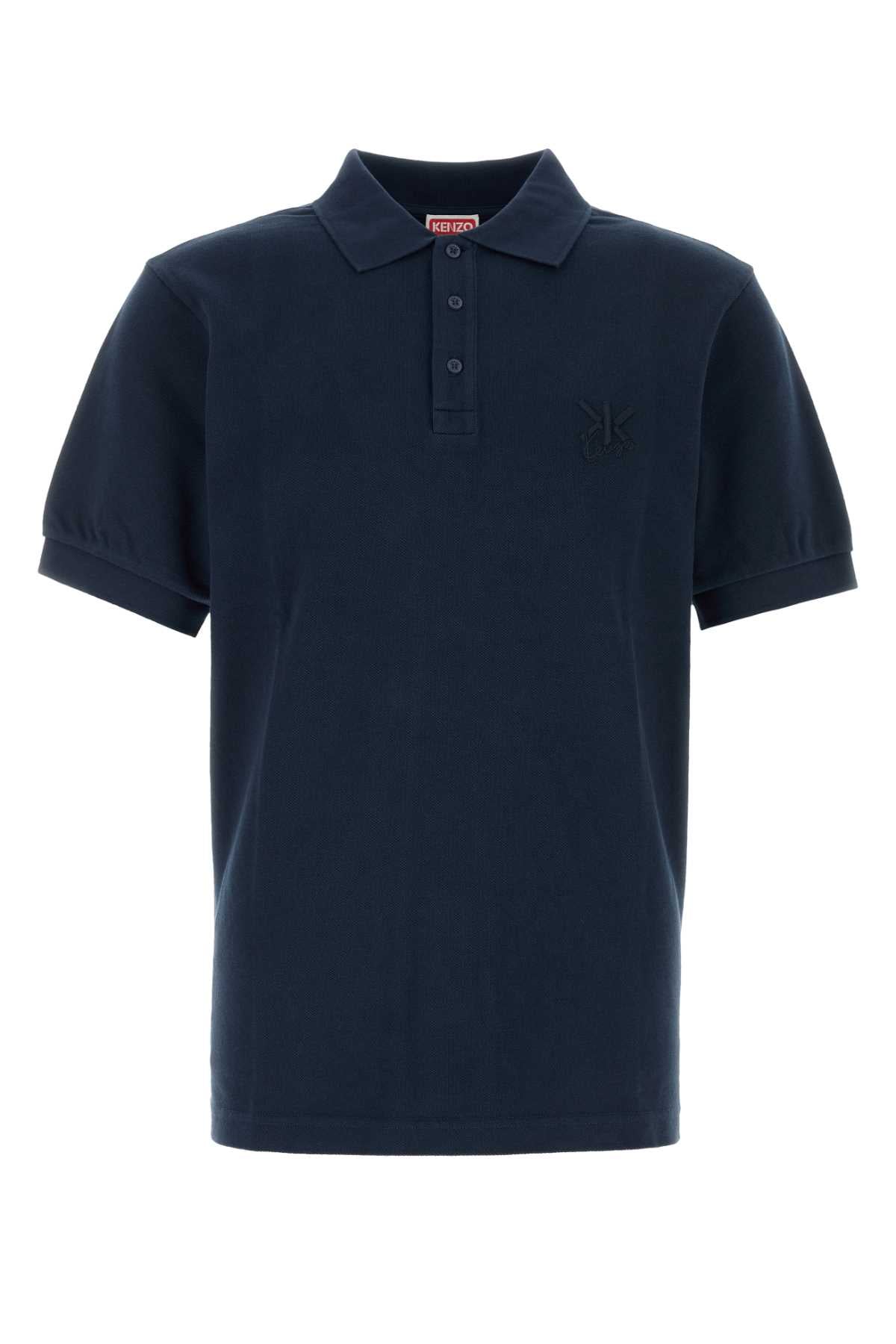 Kenzo Men Midnight Blue Piquet Polo Shirt KENZO