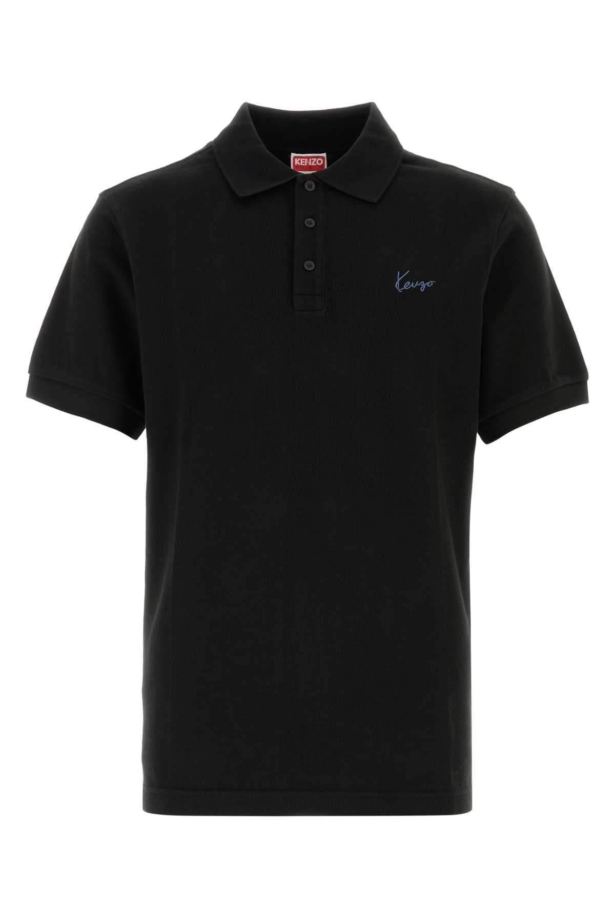 Kenzo Men Black Piquet Polo Shirt KENZO