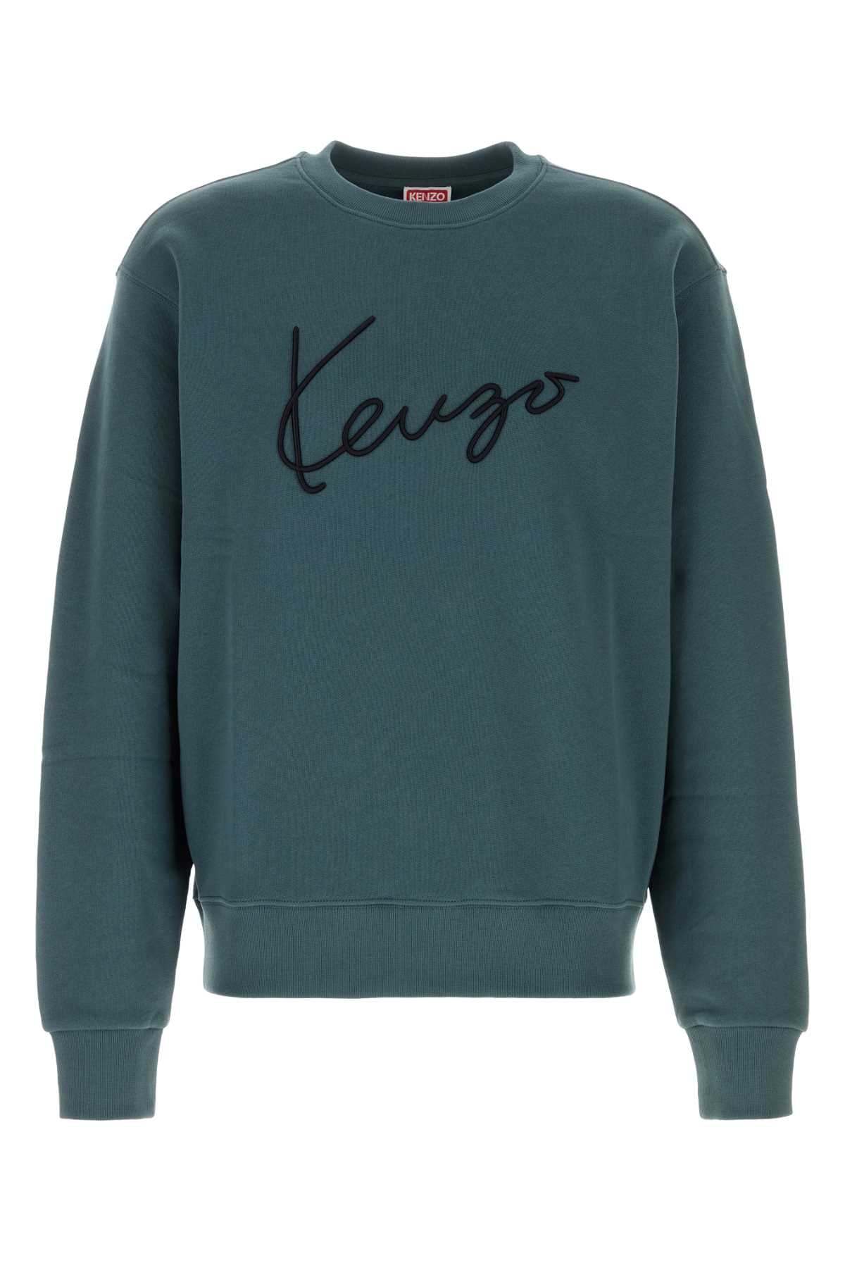 Kenzo Men Air Force Blue Cotton Sweatshirt KENZO