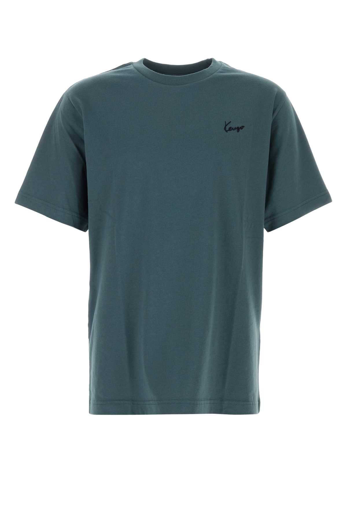 Kenzo Men Air Force Blue Cotton T-Shirt KENZO