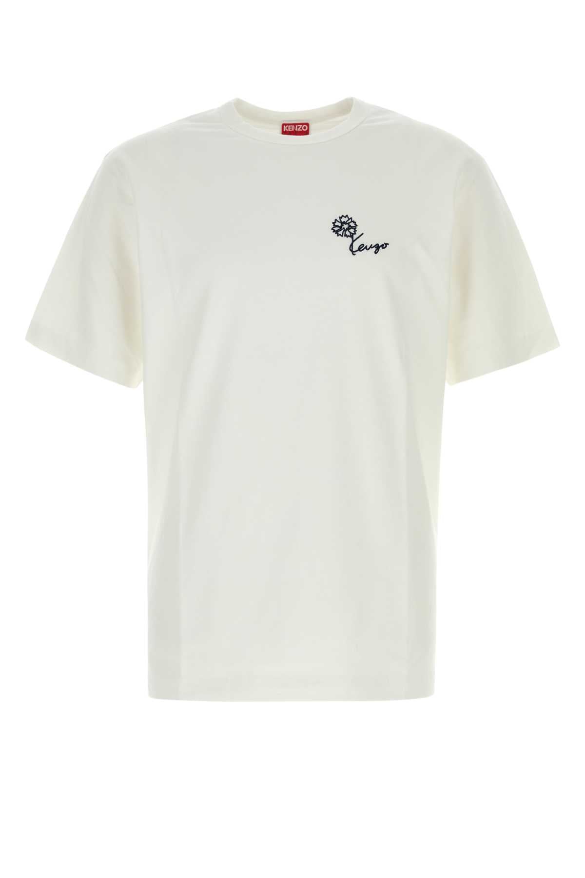 Kenzo Men White Cotton T-Shirt KENZO