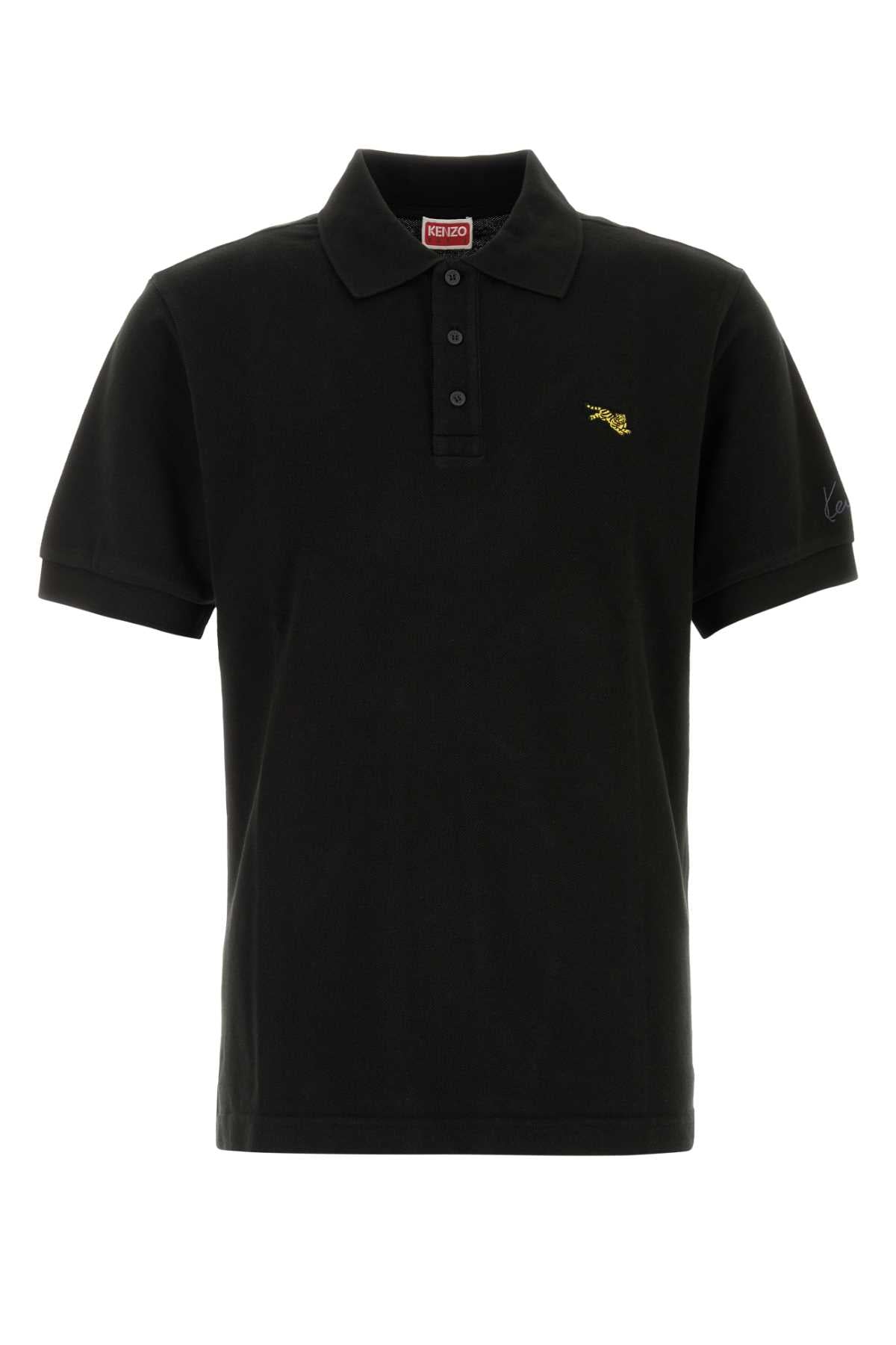 Kenzo Men Black Piquet Polo Shirt KENZO