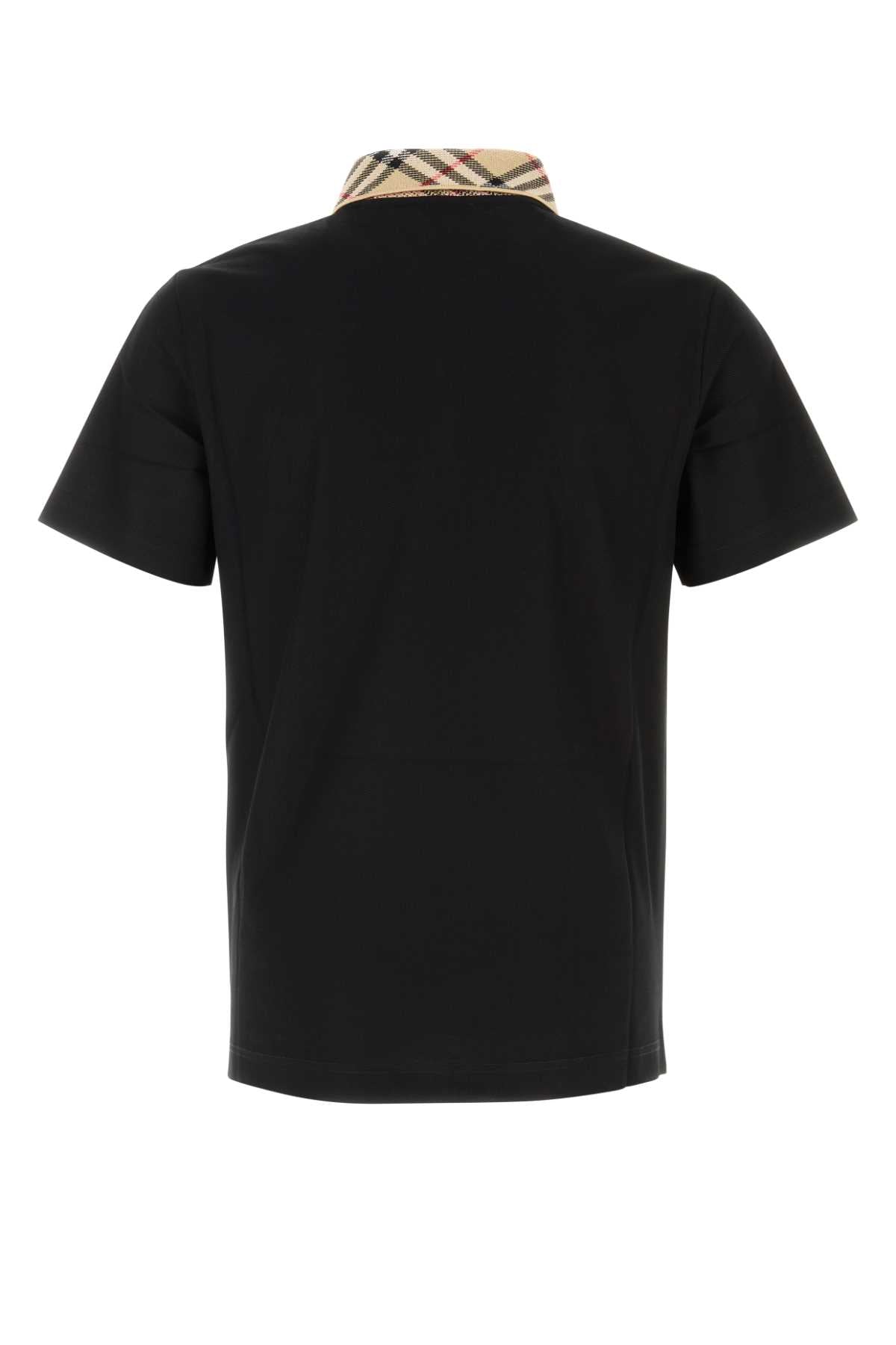 Burberry Men Black Piquet Polo Shirt BURBERRY