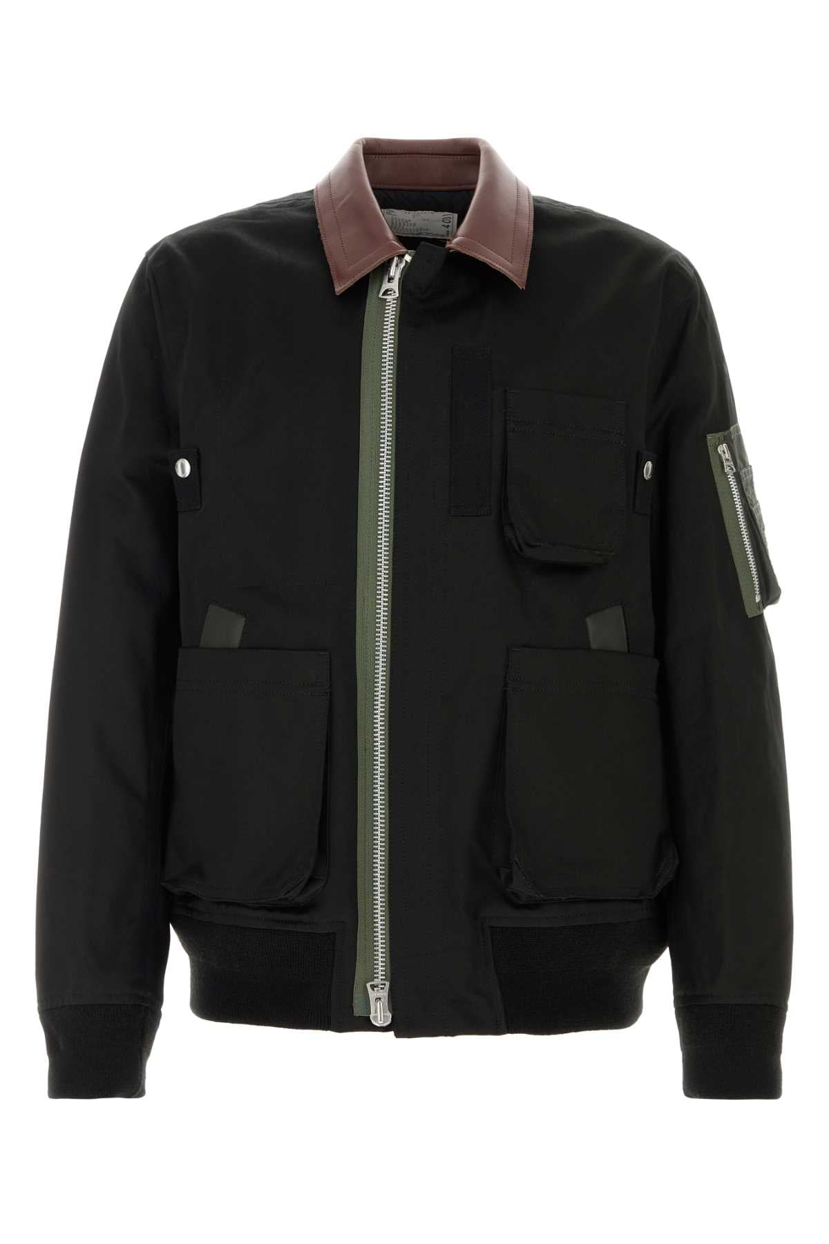 Sacai Men Black Canvas Jacket SACAI