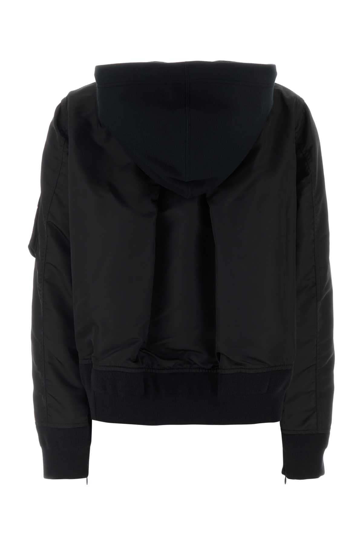 Sacai Women Two-Tone Jersey And Nylon Bomber Jacket SACAI