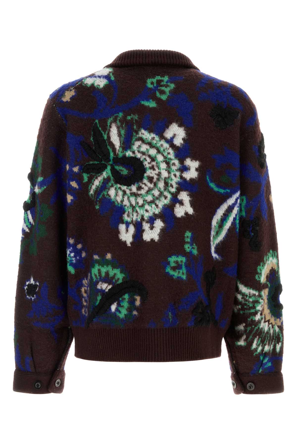 Sacai Men Embroidered Wool Cardigan SACAI