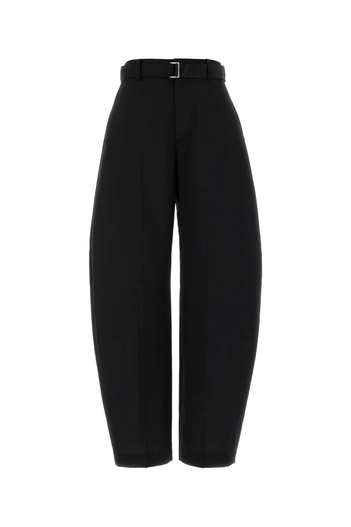 Sacai Women Black Twill Wide-Leg Pant SACAI