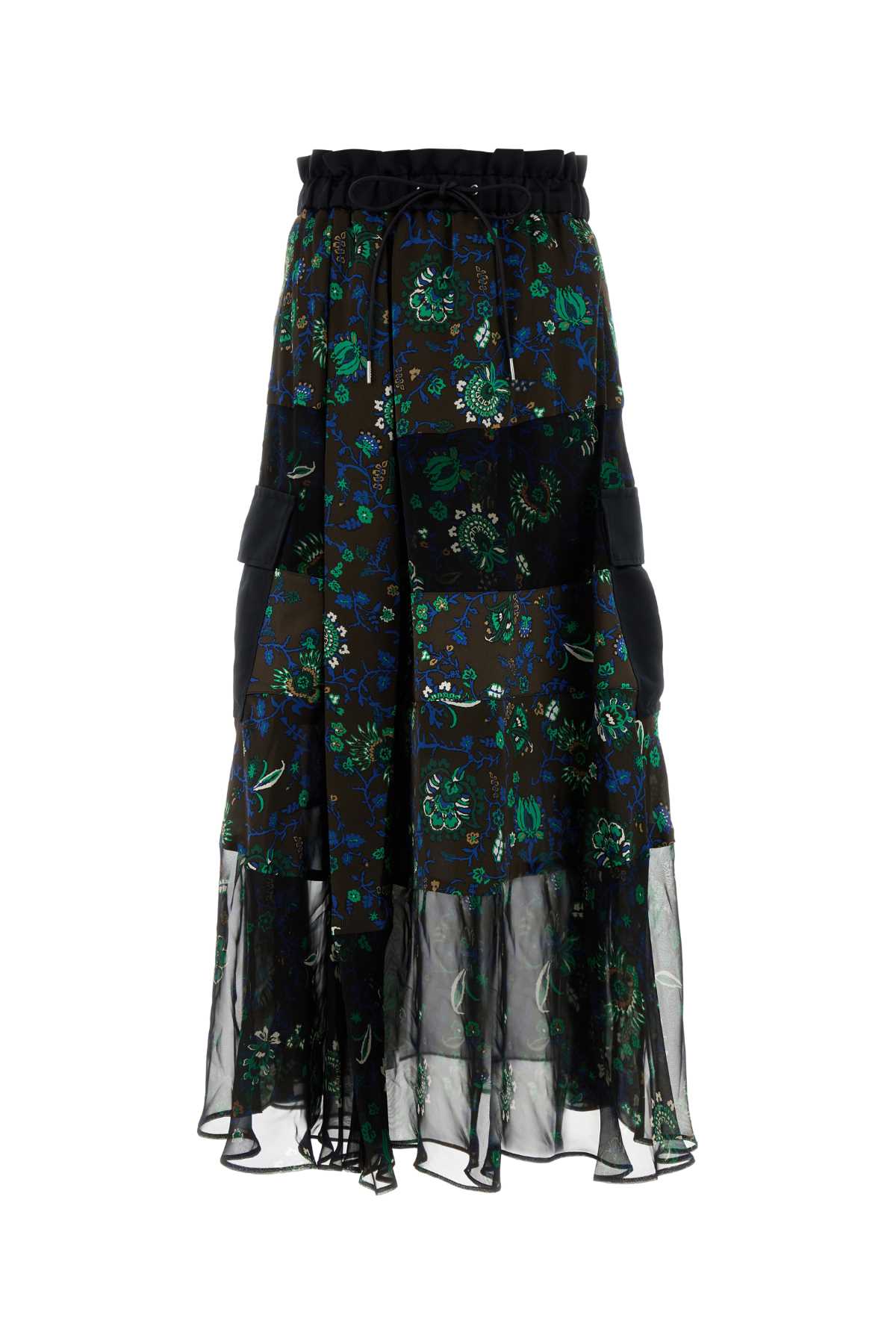 Sacai Women Printed Crepe Skirt SACAI