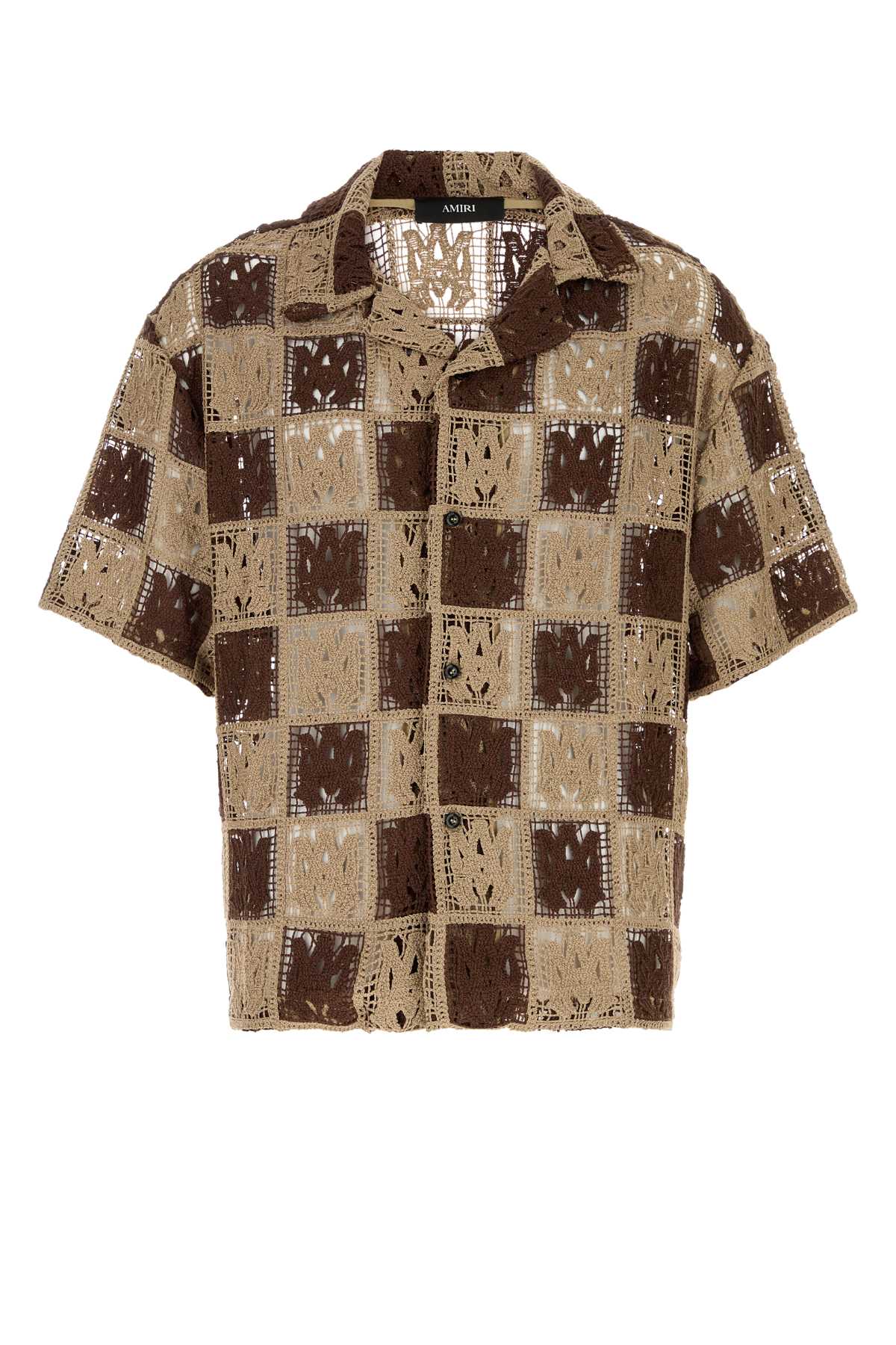 Amiri Men Two-Tone Crochet Shirt AMIRI