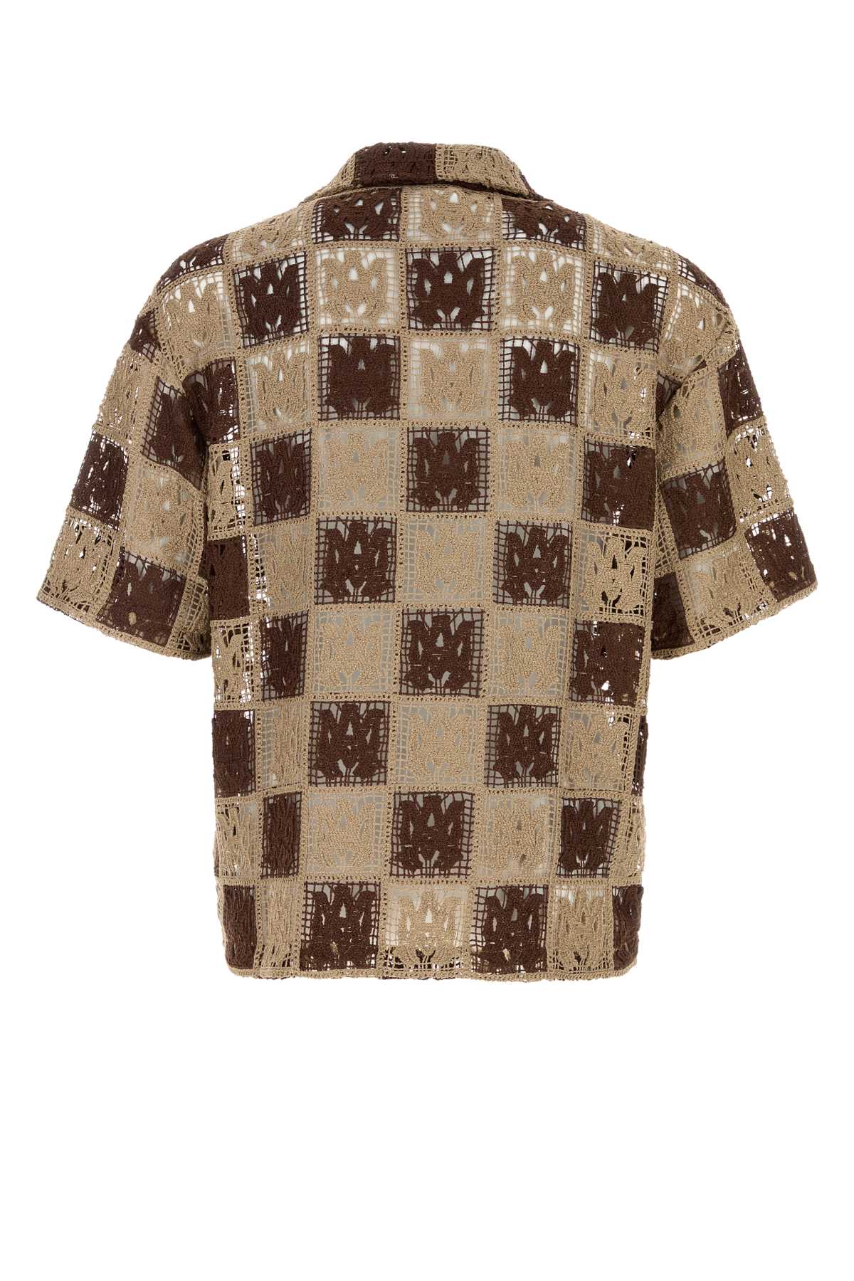 Amiri Men Two-Tone Crochet Shirt AMIRI