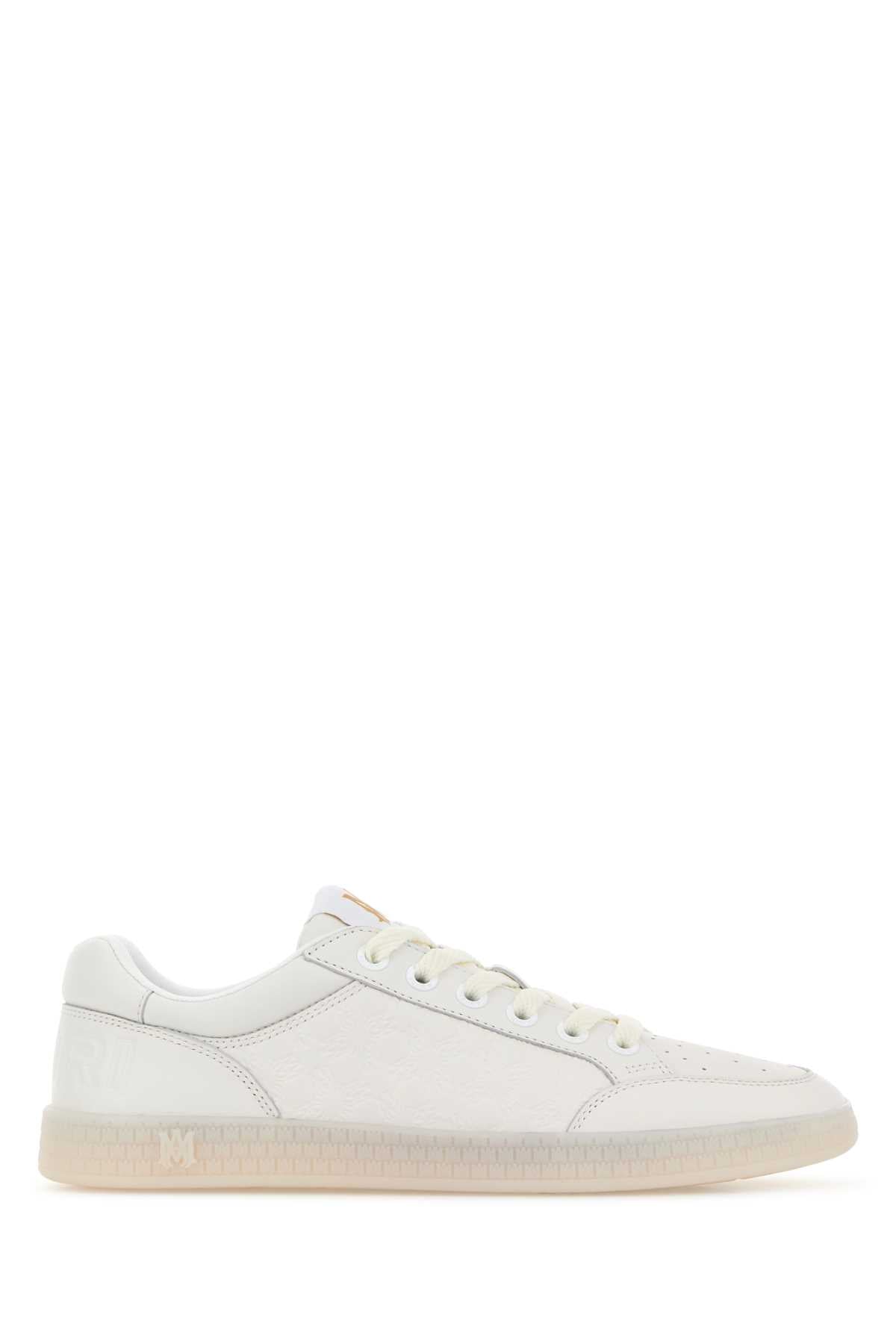Amiri Men White Leather Blvd Sneakers AMIRI