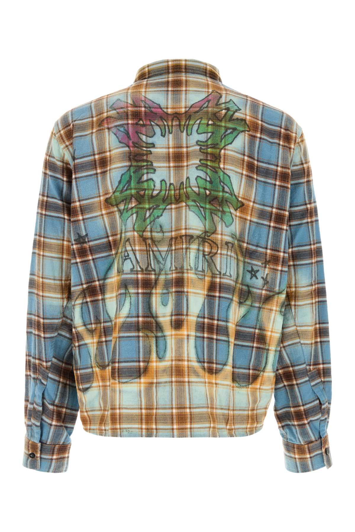 Amiri Men Embroidered Flannel Shirt AMIRI