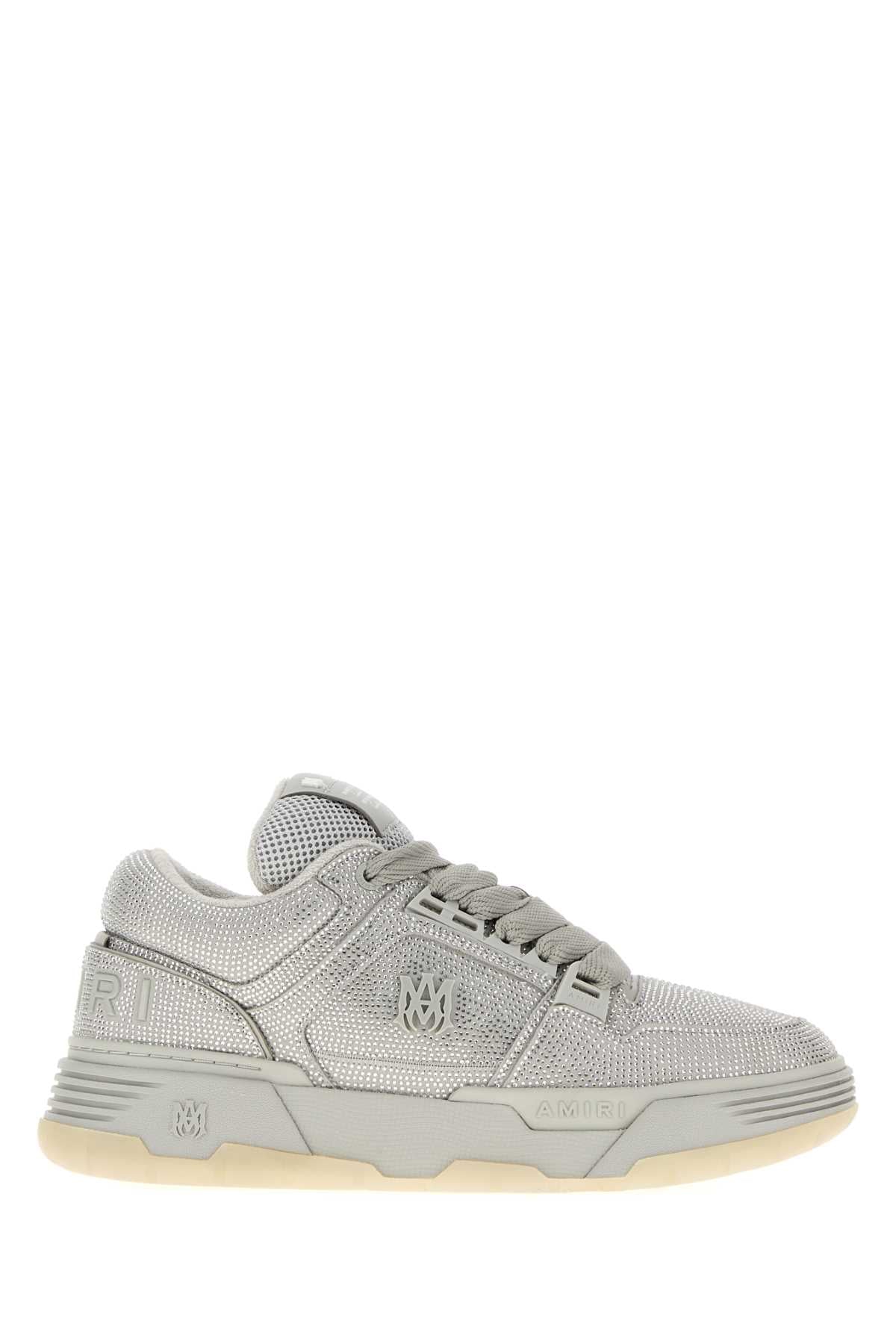 Amiri Men Grey Suede Crystal Ma-1 Sneakers AMIRI