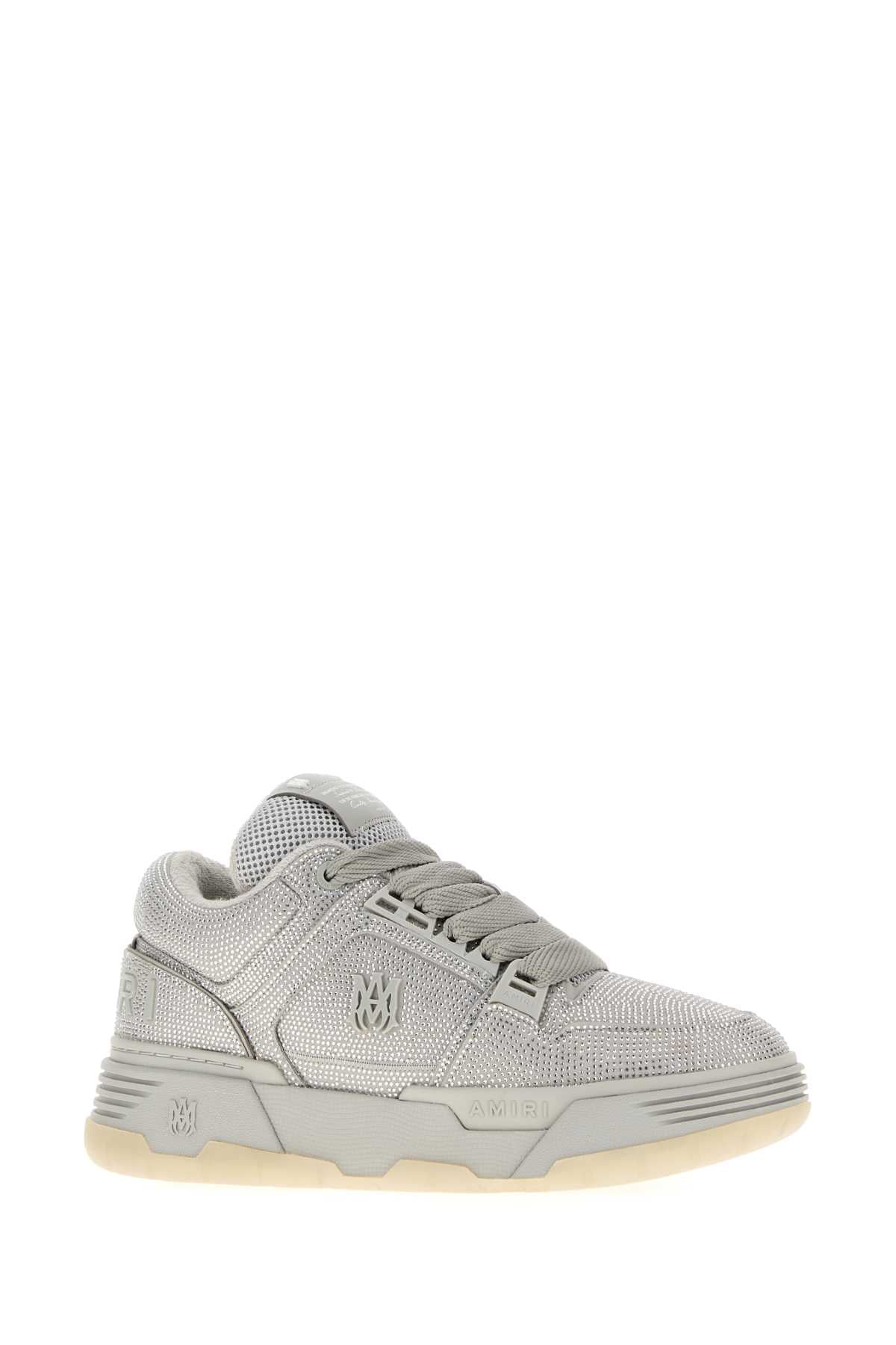 Amiri Men Grey Suede Crystal Ma-1 Sneakers AMIRI