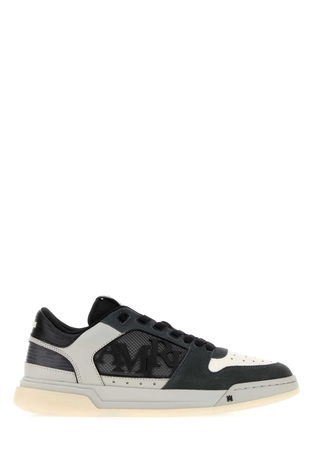 Amiri Men Two-Tone Leather And Fabric Classic Low Sneakers AMIRI