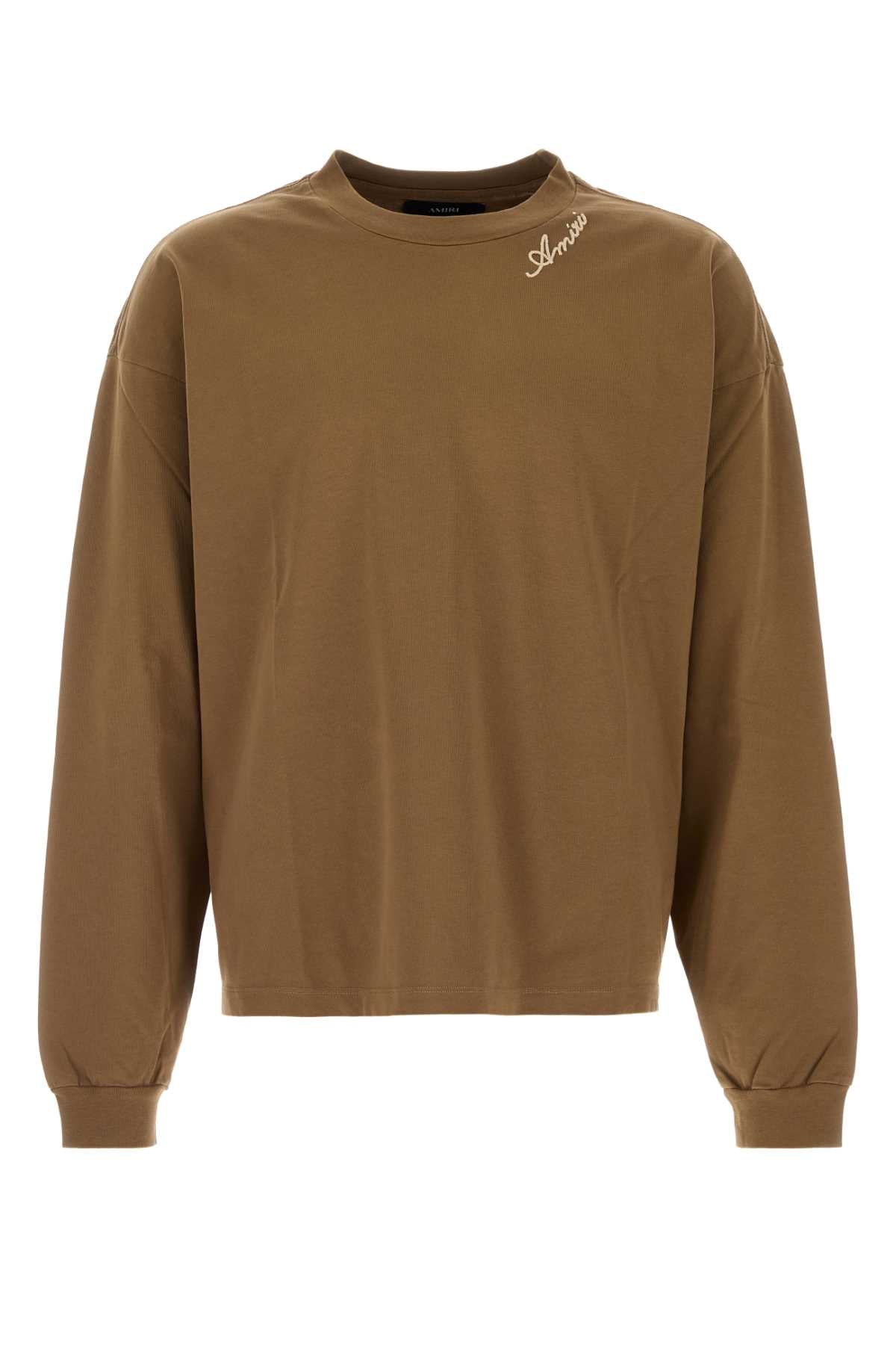 Amiri Men Brown Cotton Oversize T-Shirt AMIRI