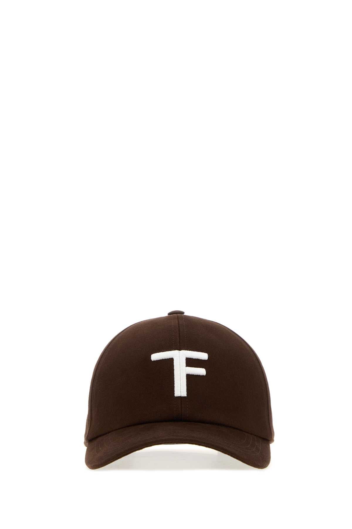 Tom Ford Men Chocolate Cotton Baseball Cap TOM FORD