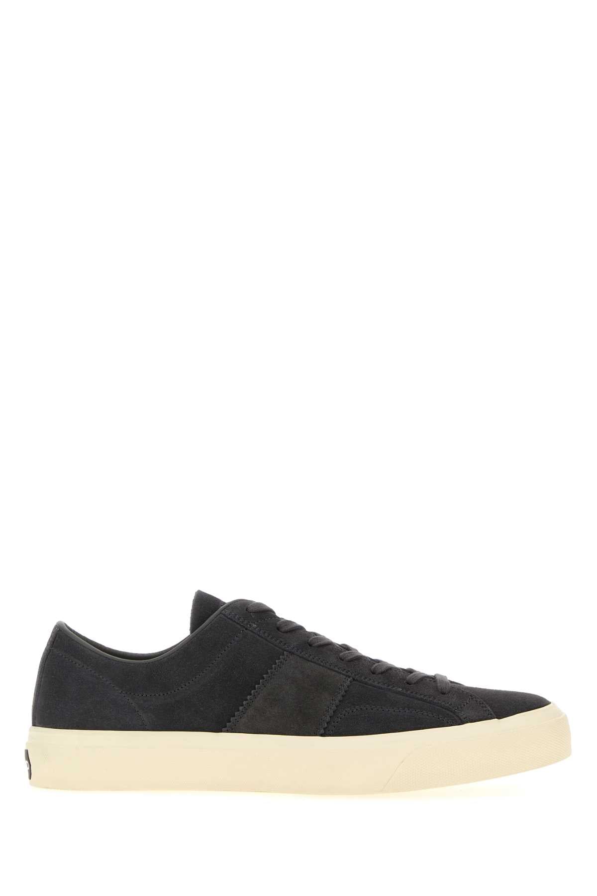 Tom Ford Men Blue Suede Cambridge Sneakers TOM FORD