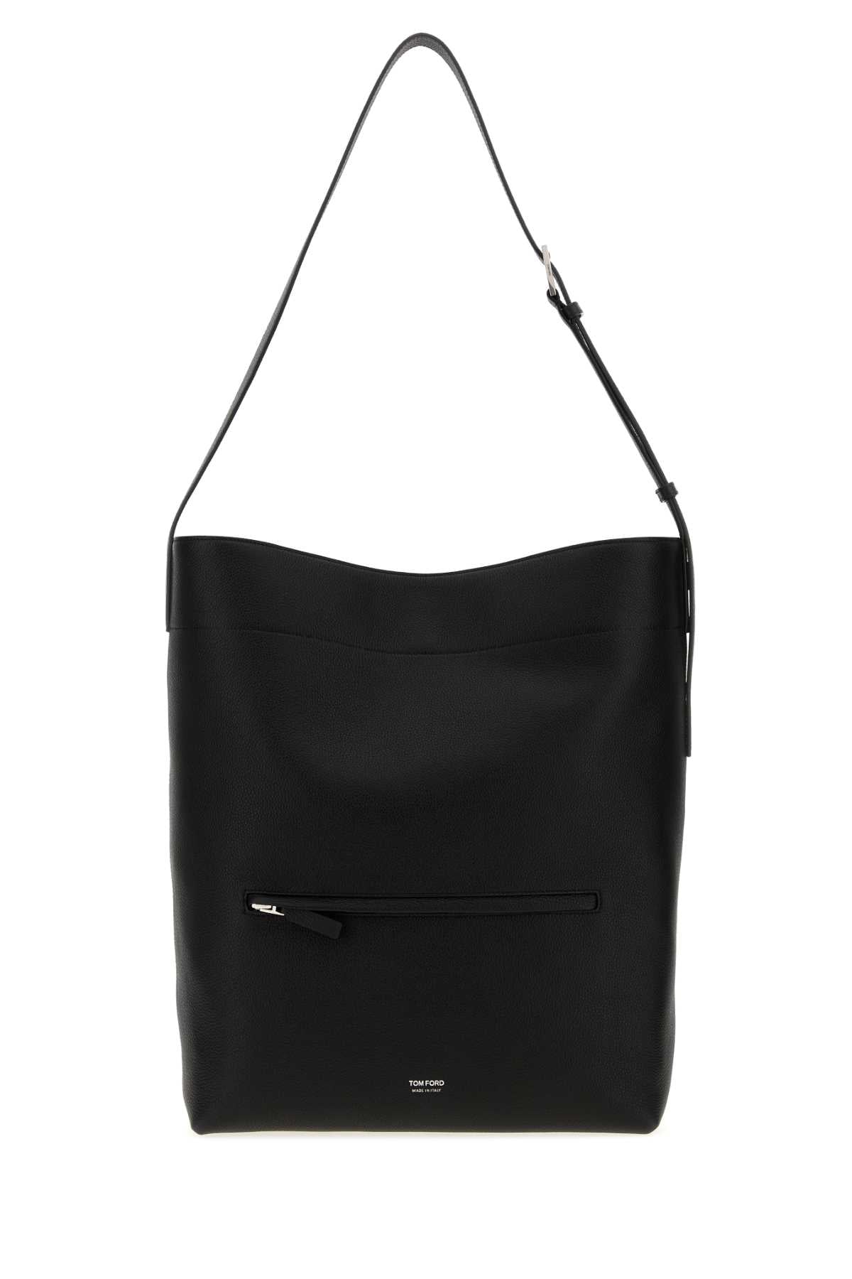 Tom Ford Men Black Leather Shopping Bag TOM FORD