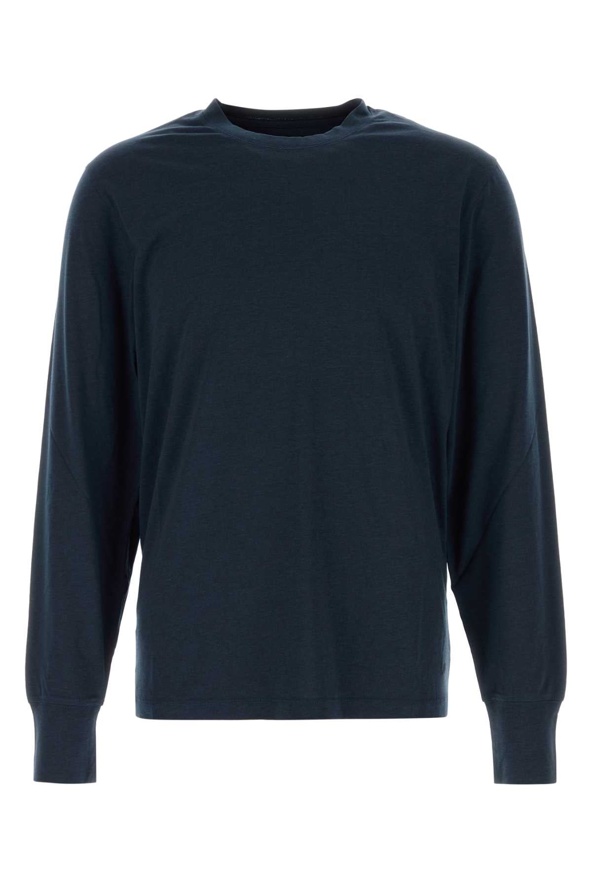 Tom Ford Men Navy Blue Lyocell Blend T-Shirt TOM FORD