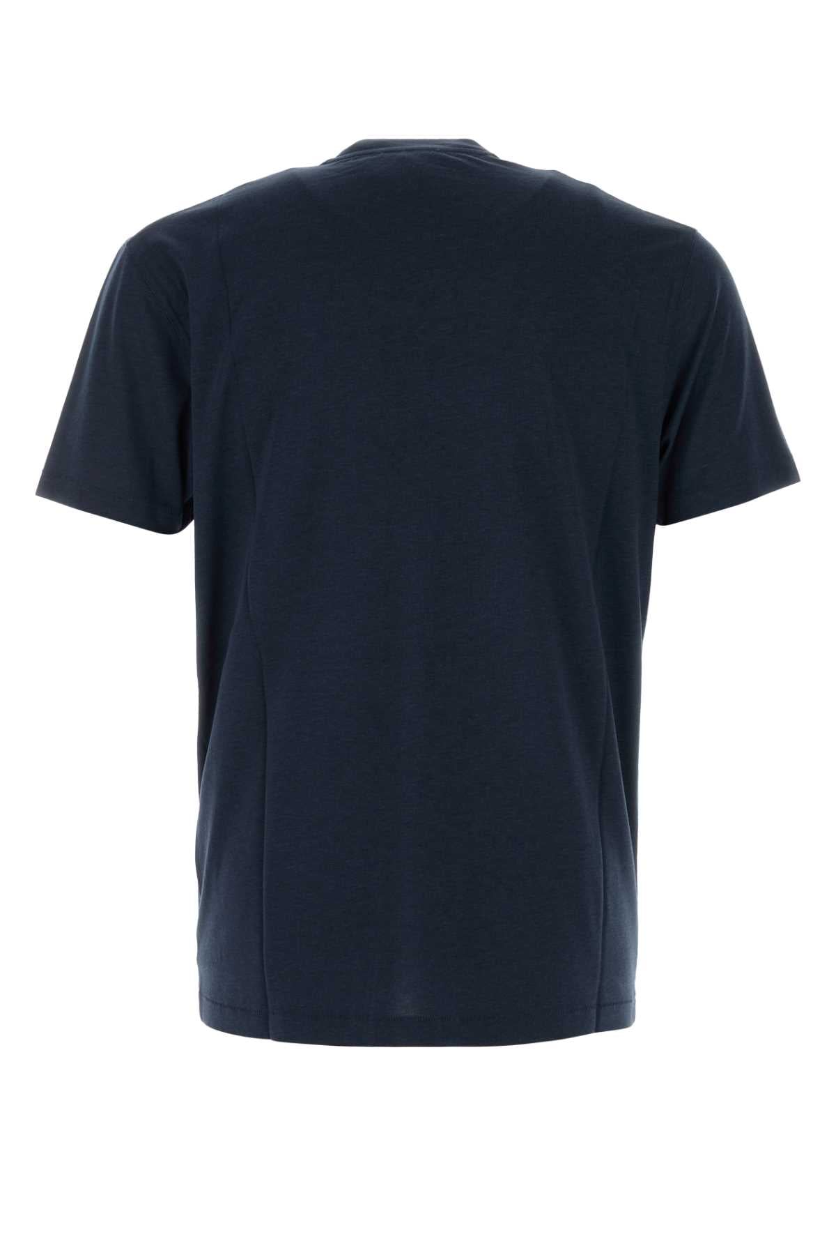 Tom Ford Men Dark Blue Lyocell Blend T-Shirt TOM FORD