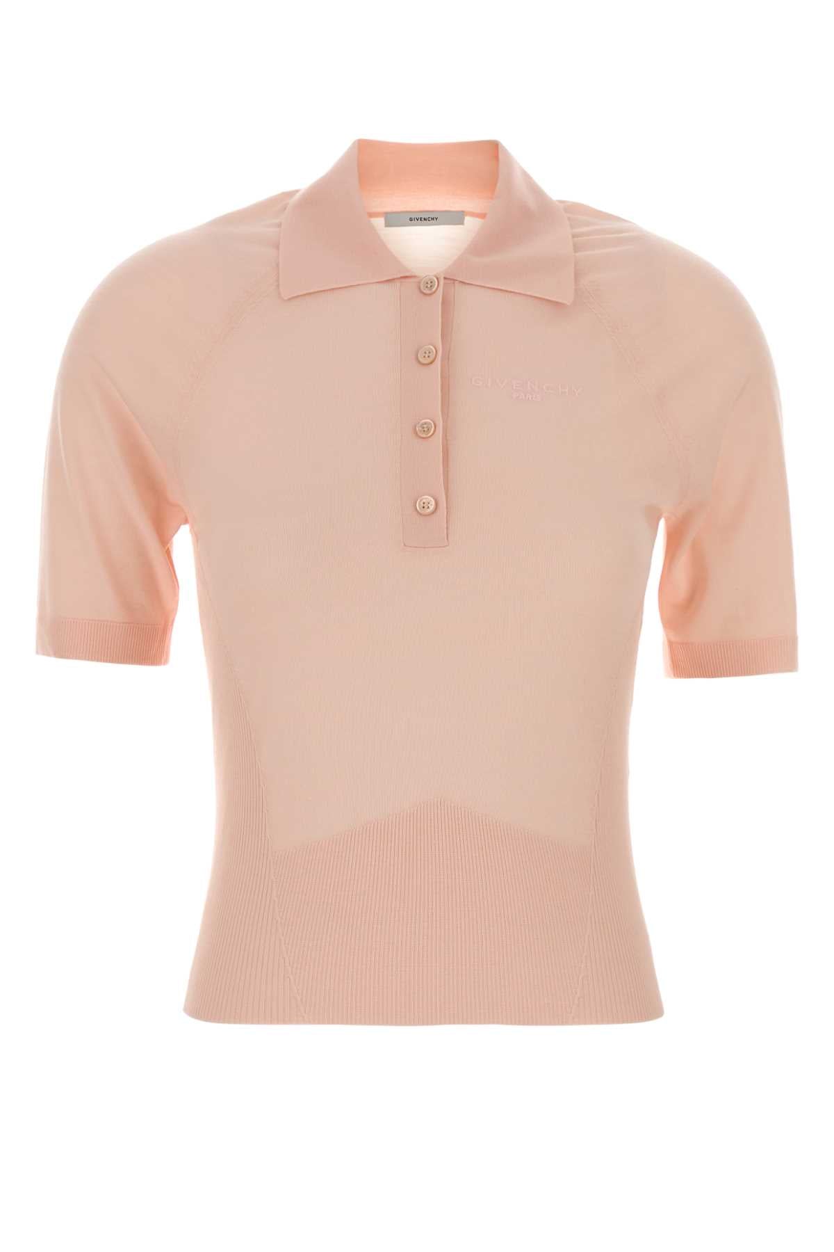 Givenchy Women Pink Wool Polo Shirt GIVENCHY