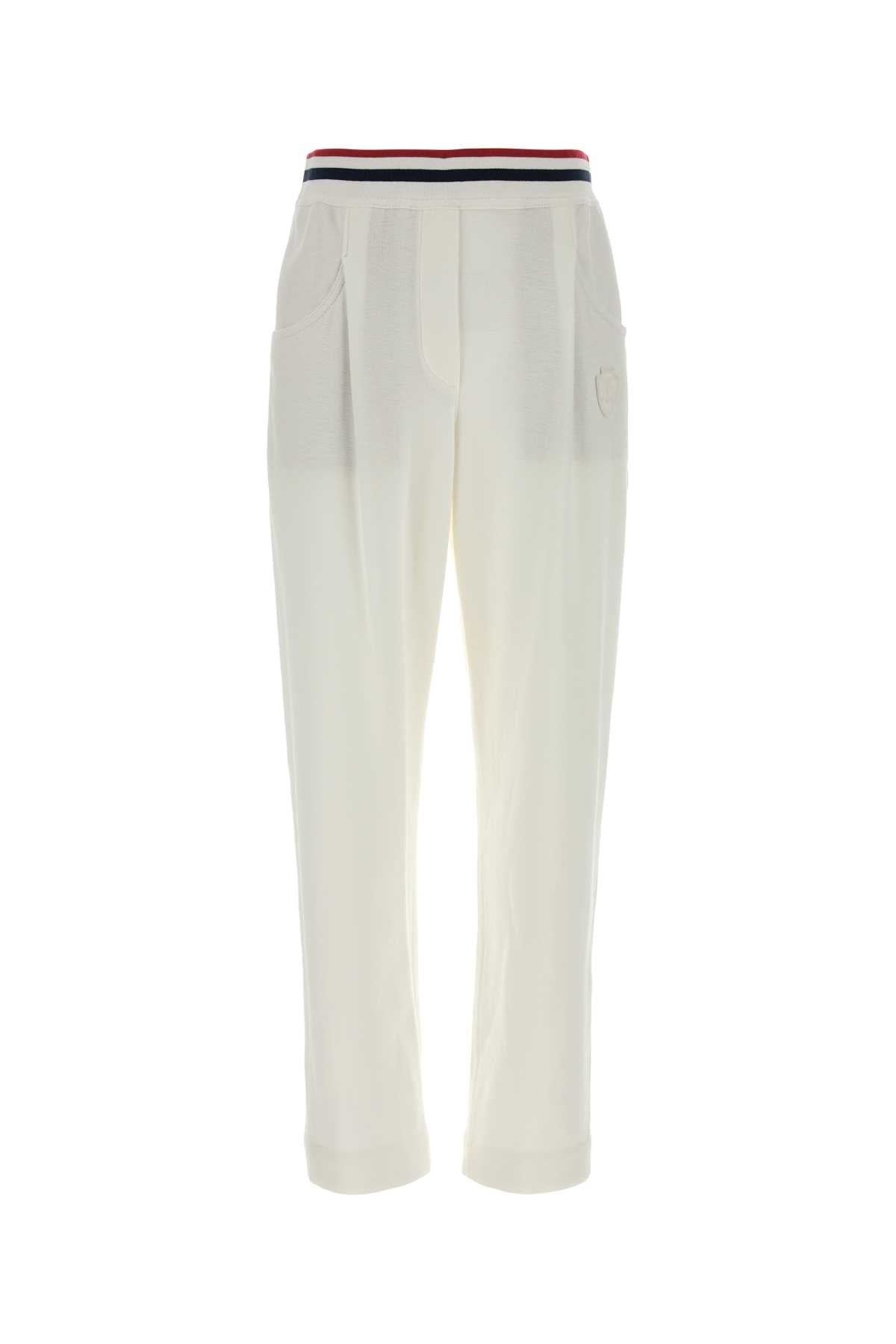 Brunello Cucinelli Women White Cotton Blend Joggers BRUNELLO CUCINELLI
