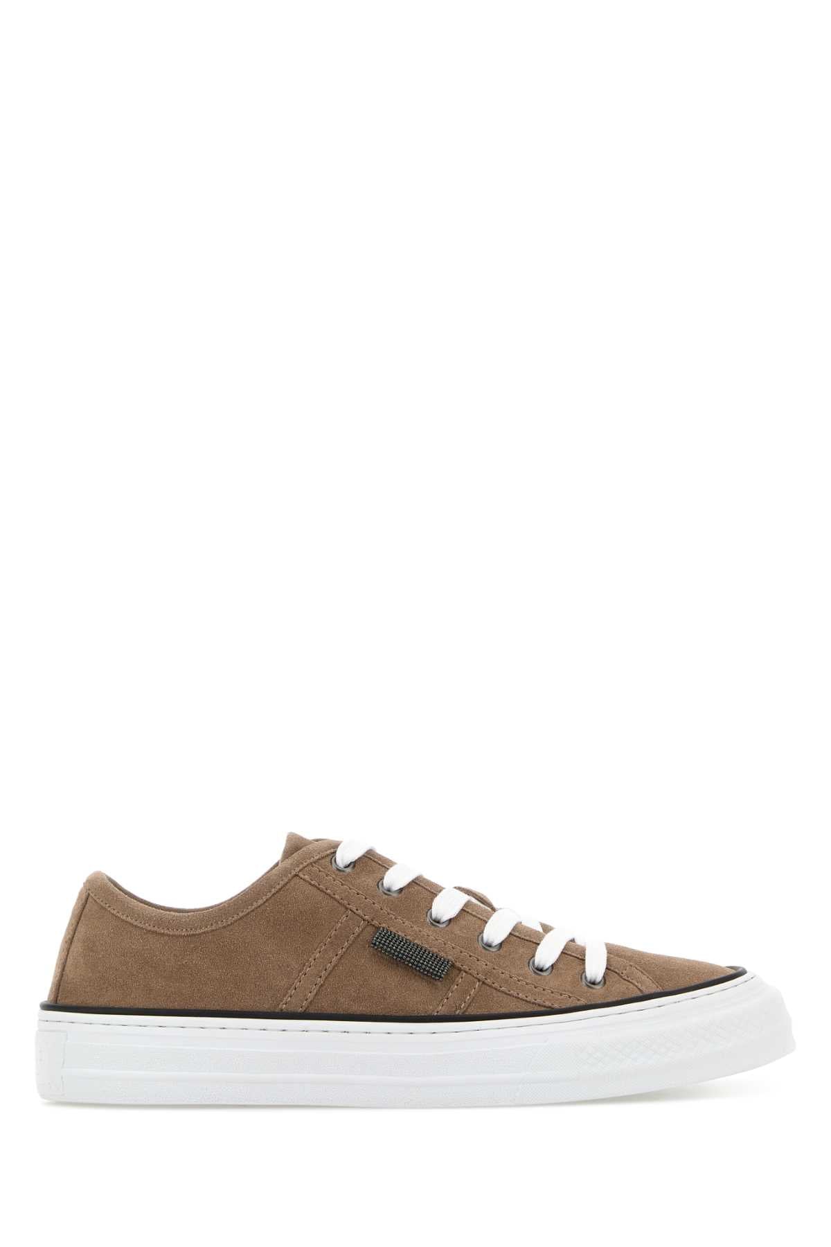 Brunello Cucinelli Women Cappuccino Suede Sneakers BRUNELLO CUCINELLI