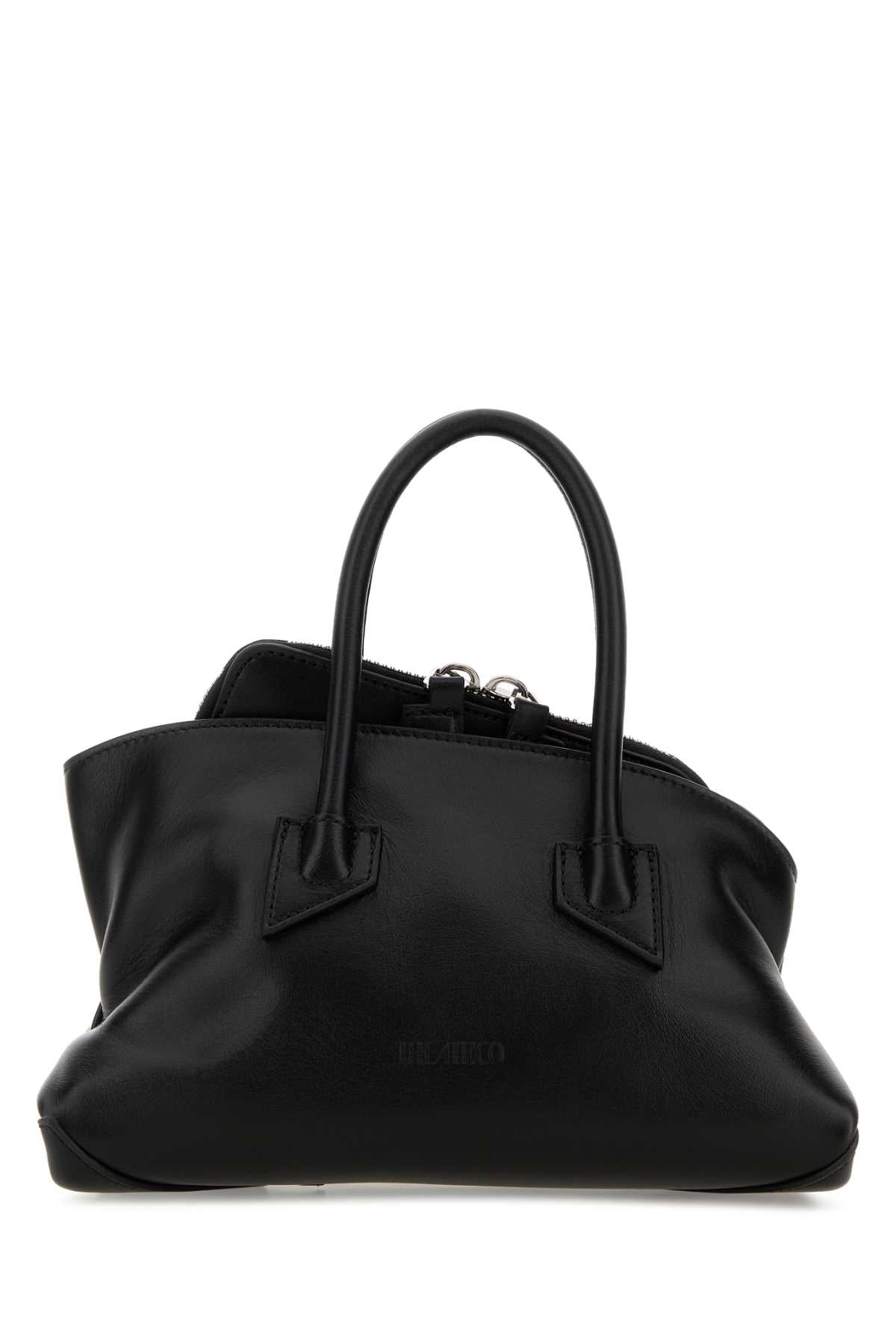 The Attico Women Black Leather Mini La Passeggiata Handbag THE ATTICO