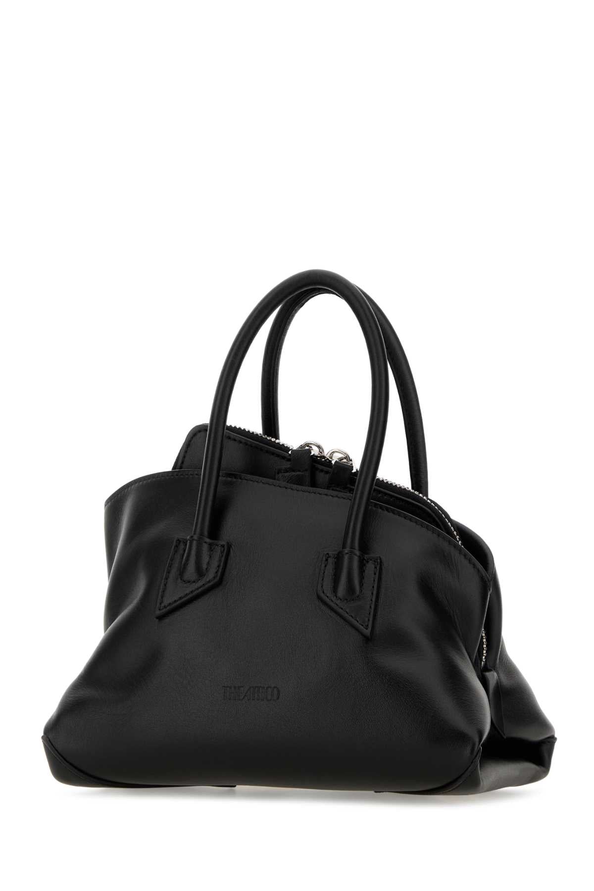 The Attico Women Black Leather Mini La Passeggiata Handbag THE ATTICO