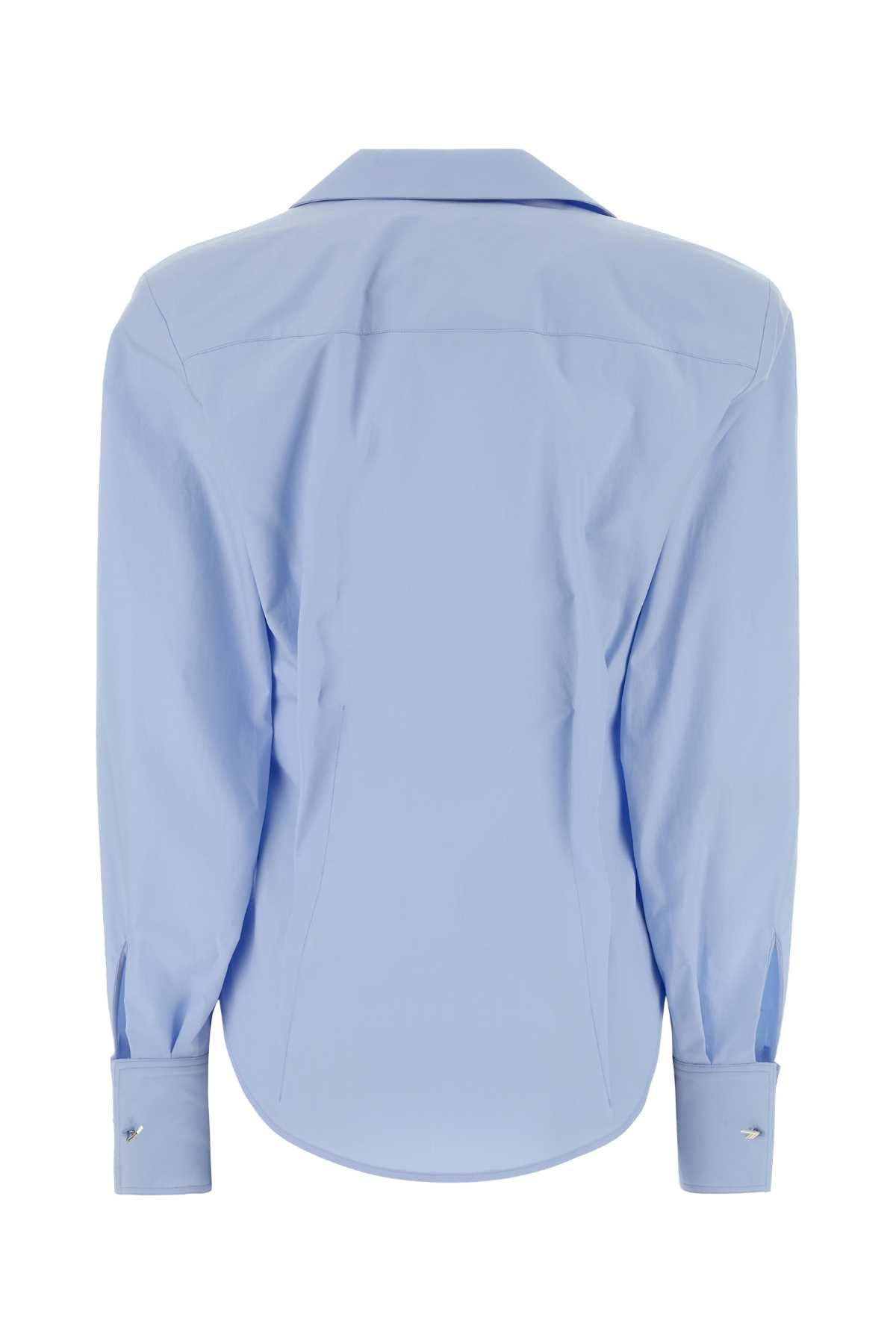 The Attico Women Light Blue Poplin Shirt THE ATTICO