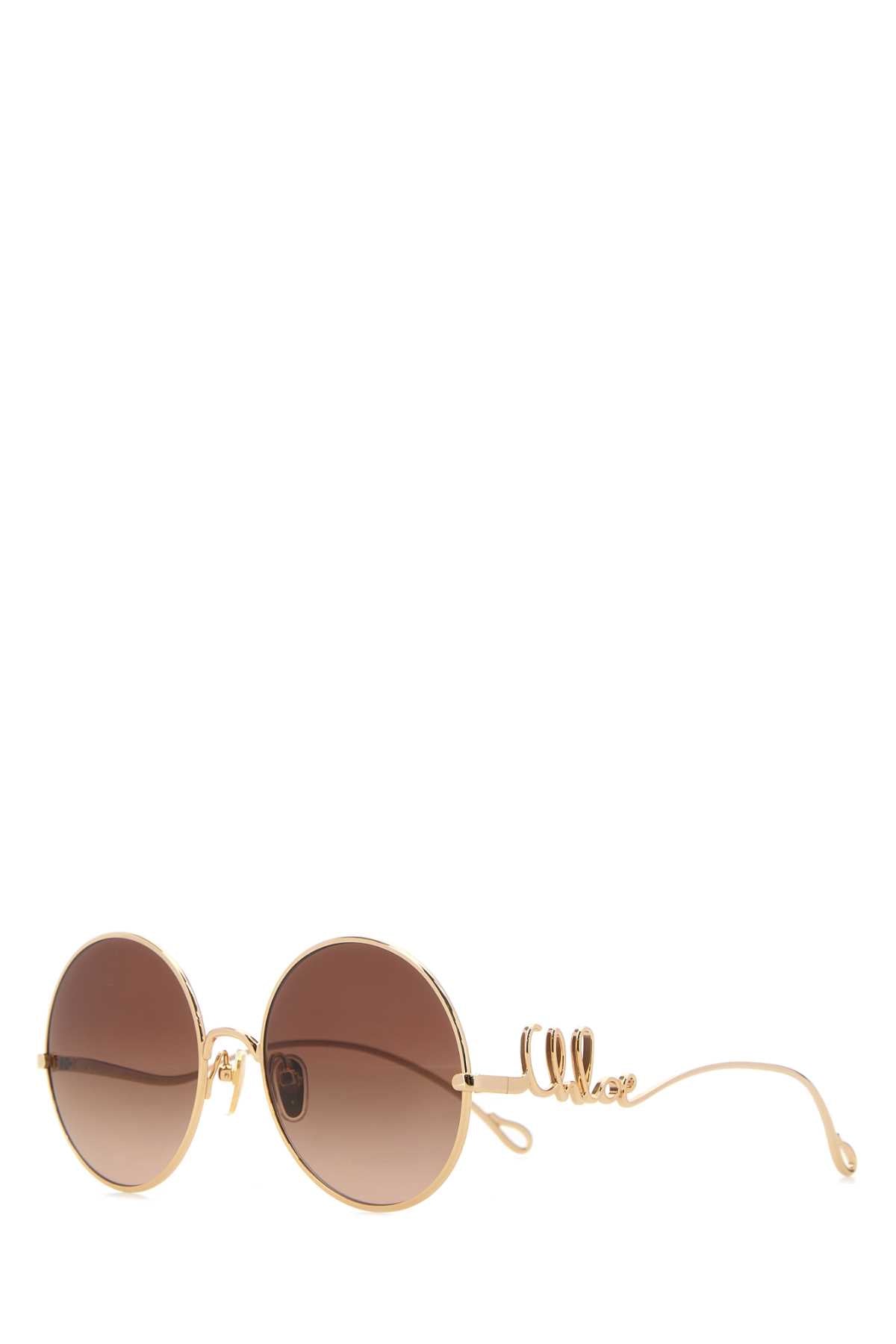 Chloe Women Gold Metal Iconic Sunglasses CHLOE
