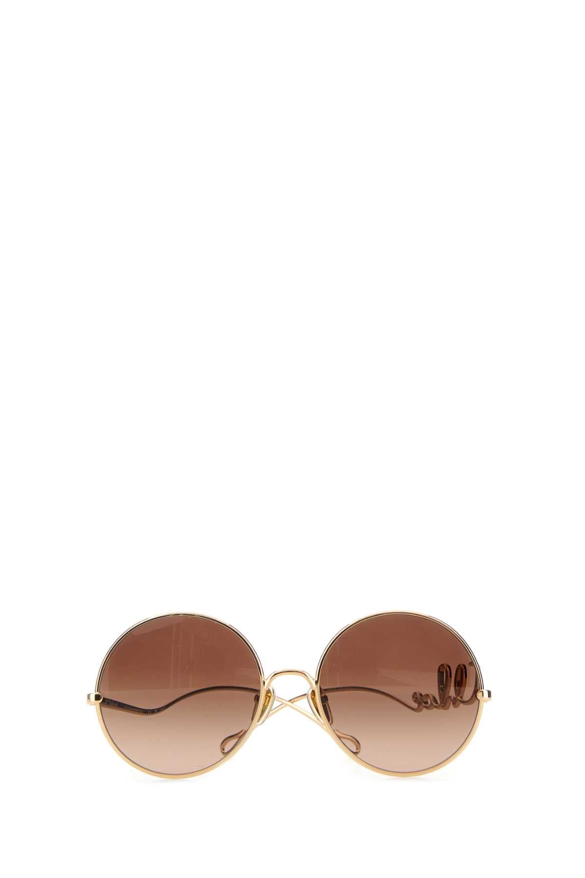 Chloe Women Gold Metal Iconic Sunglasses CHLOE