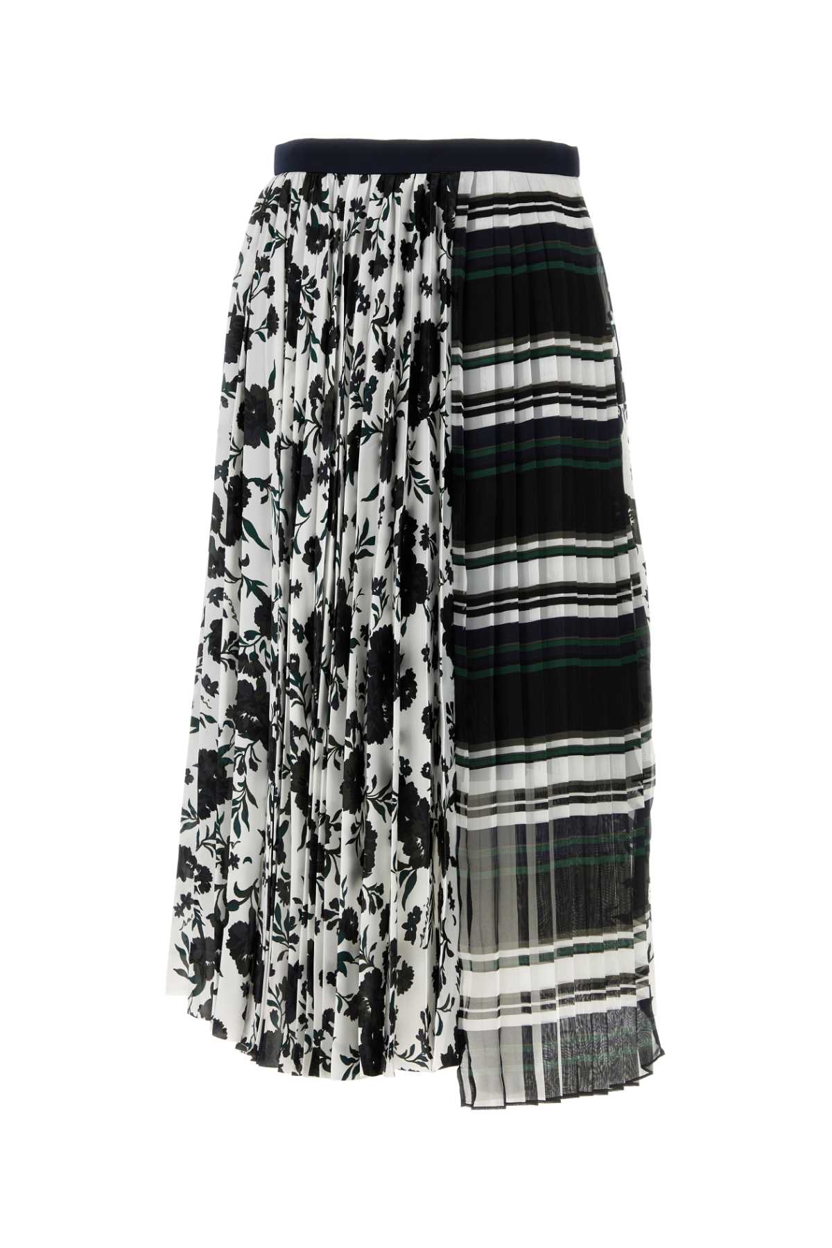 Sacai Women Printed Satin And Tulle Skirt SACAI