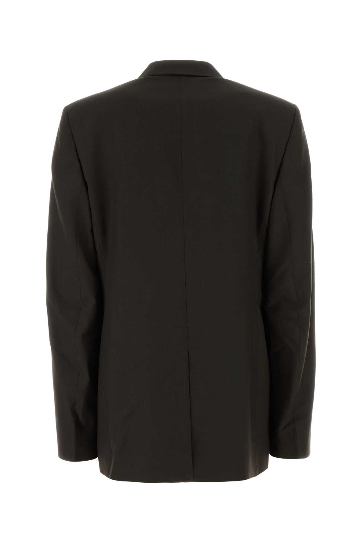 Lemaire Women Dark Brown Twill Blazer LEMAIRE